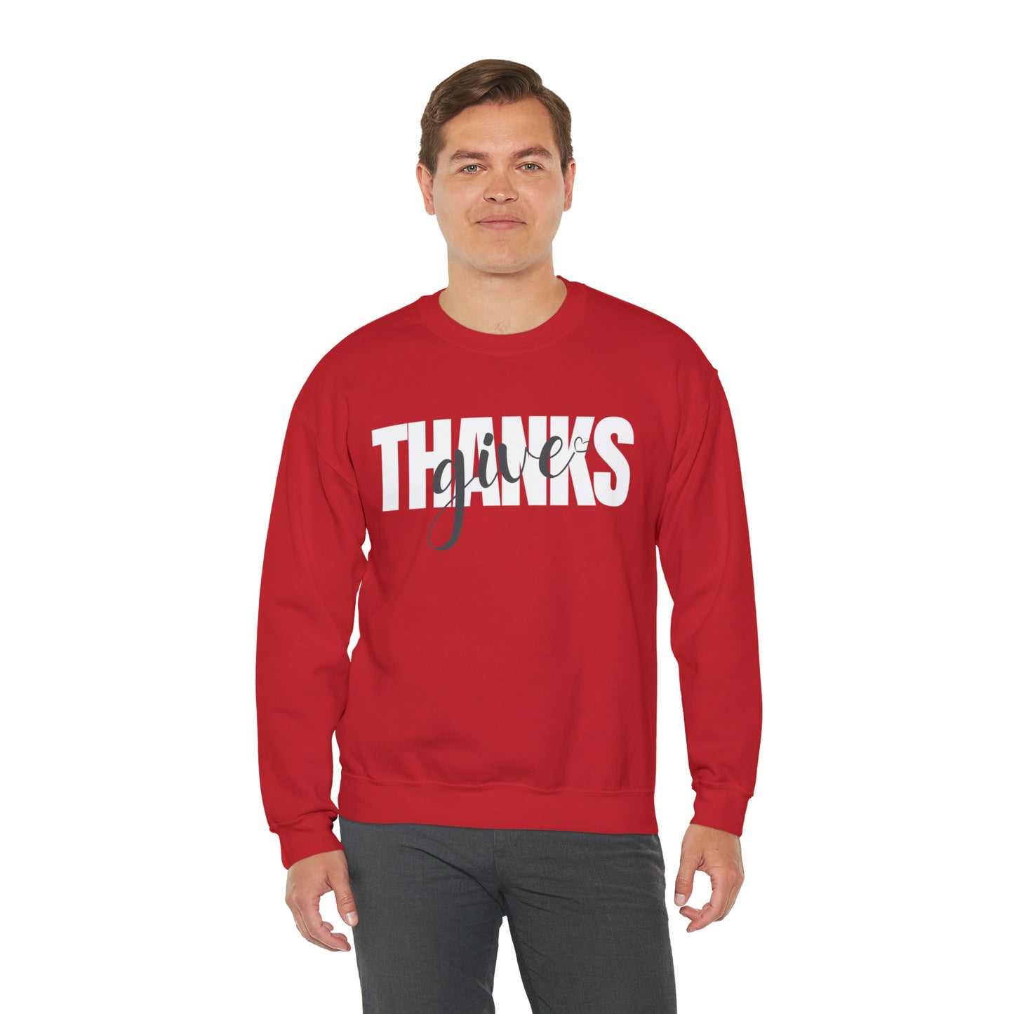 GIVE THANKS Unisex Heavy Blend™ Crewneck Sweatshirt