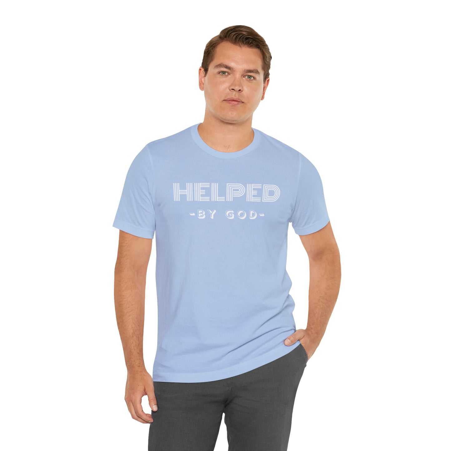 HELPED BY GOD Unisex Jersey Short Sleeve Tee