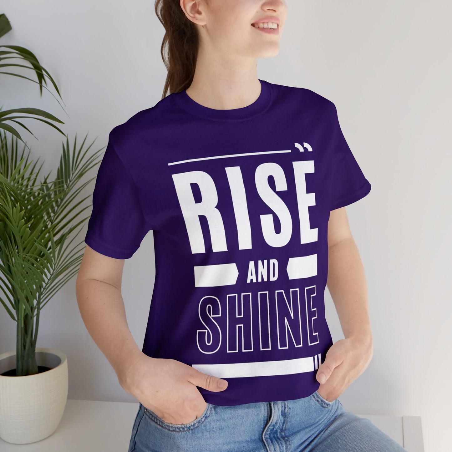 RISE AND SHINE Unisex Jersey Short Sleeve Tee