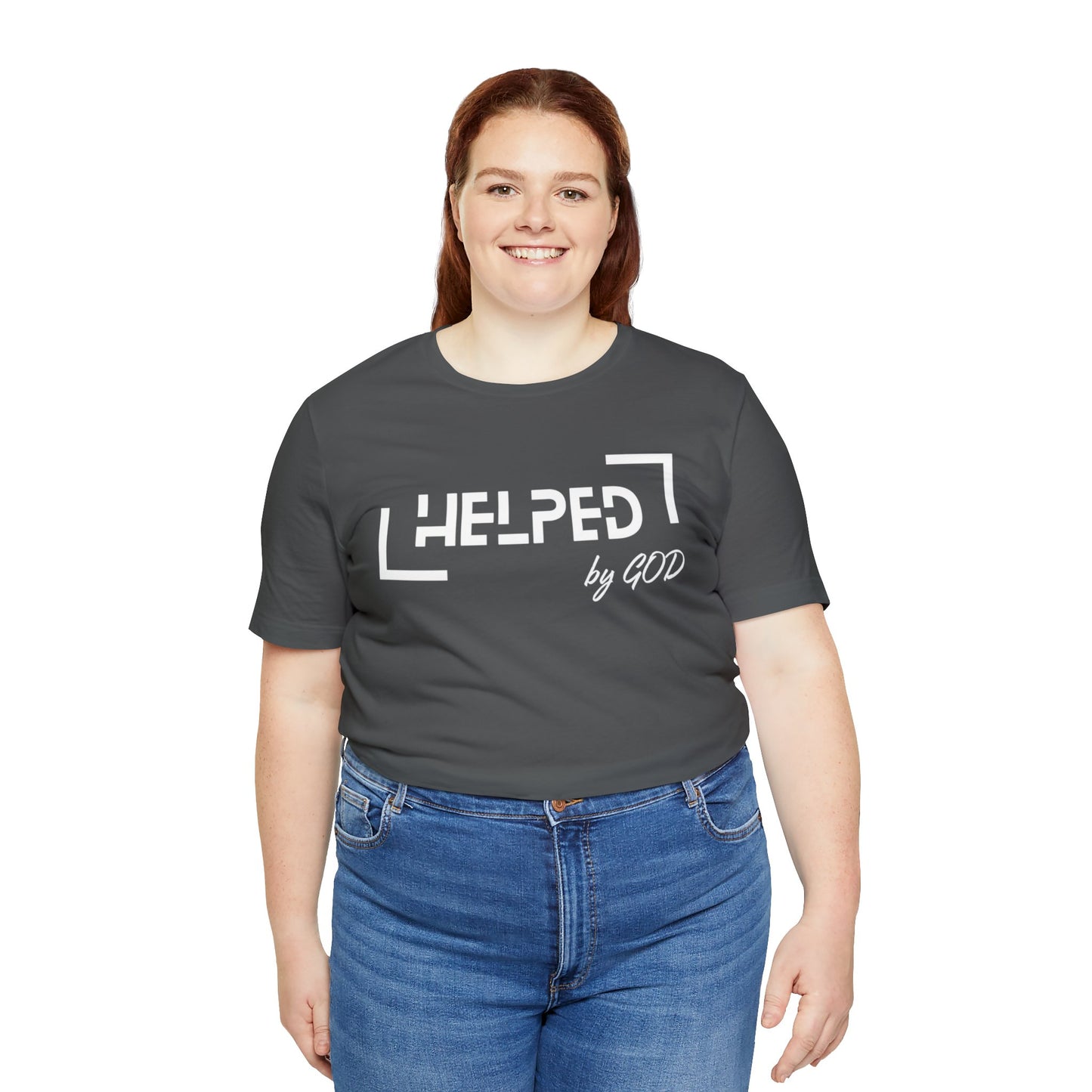 HELPED BY GOD Unisex Jersey Short Sleeve Tee