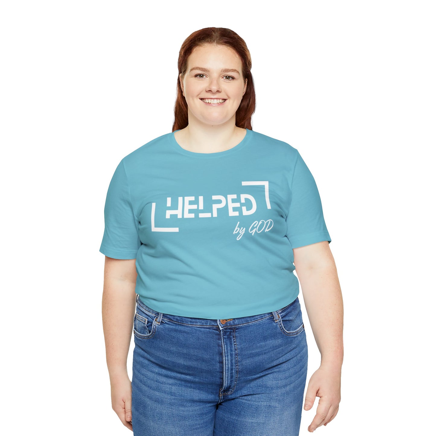 HELPED BY GOD Unisex Jersey Short Sleeve Tee