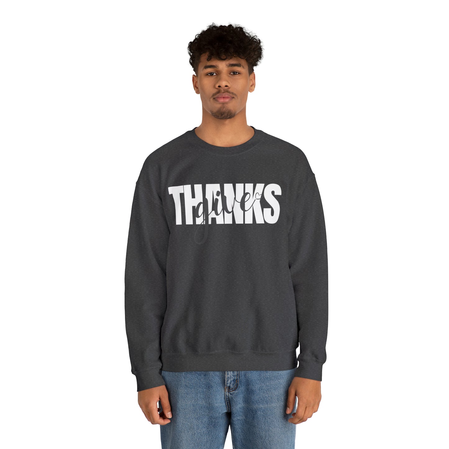 GIVE THANKS Unisex Heavy Blend™ Crewneck Sweatshirt