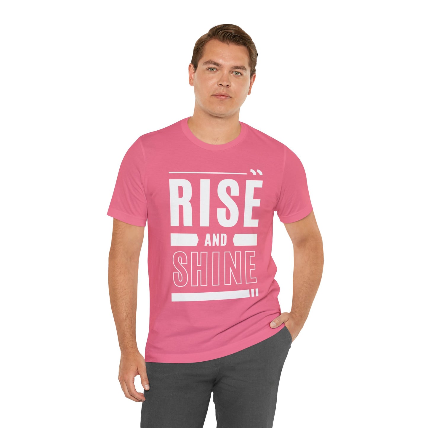 RISE AND SHINE Unisex Jersey Short Sleeve Tee