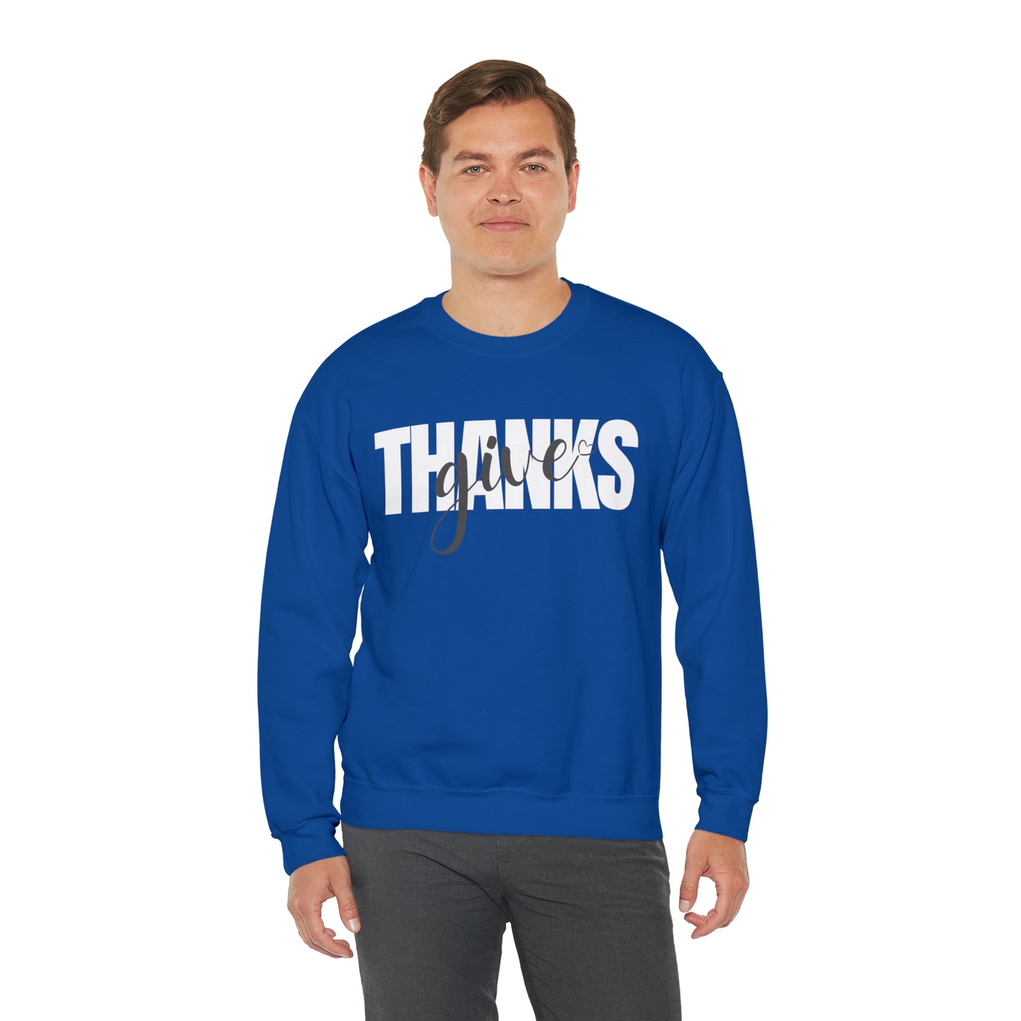 GIVE THANKS Unisex Heavy Blend™ Crewneck Sweatshirt