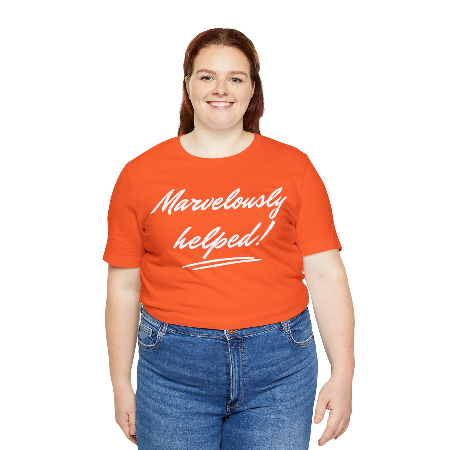 MARVELOUSLY HELPED Unisex Jersey Short Sleeve Tee