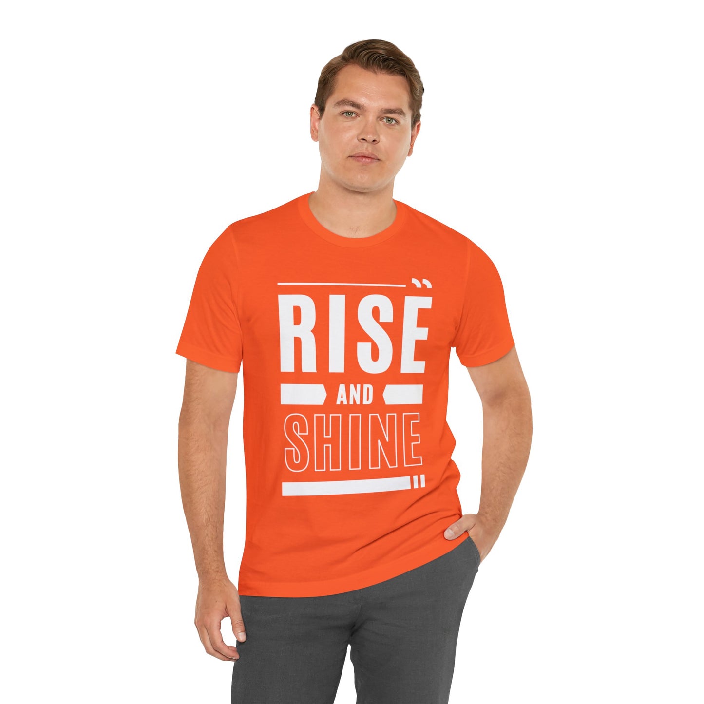 RISE AND SHINE Unisex Jersey Short Sleeve Tee