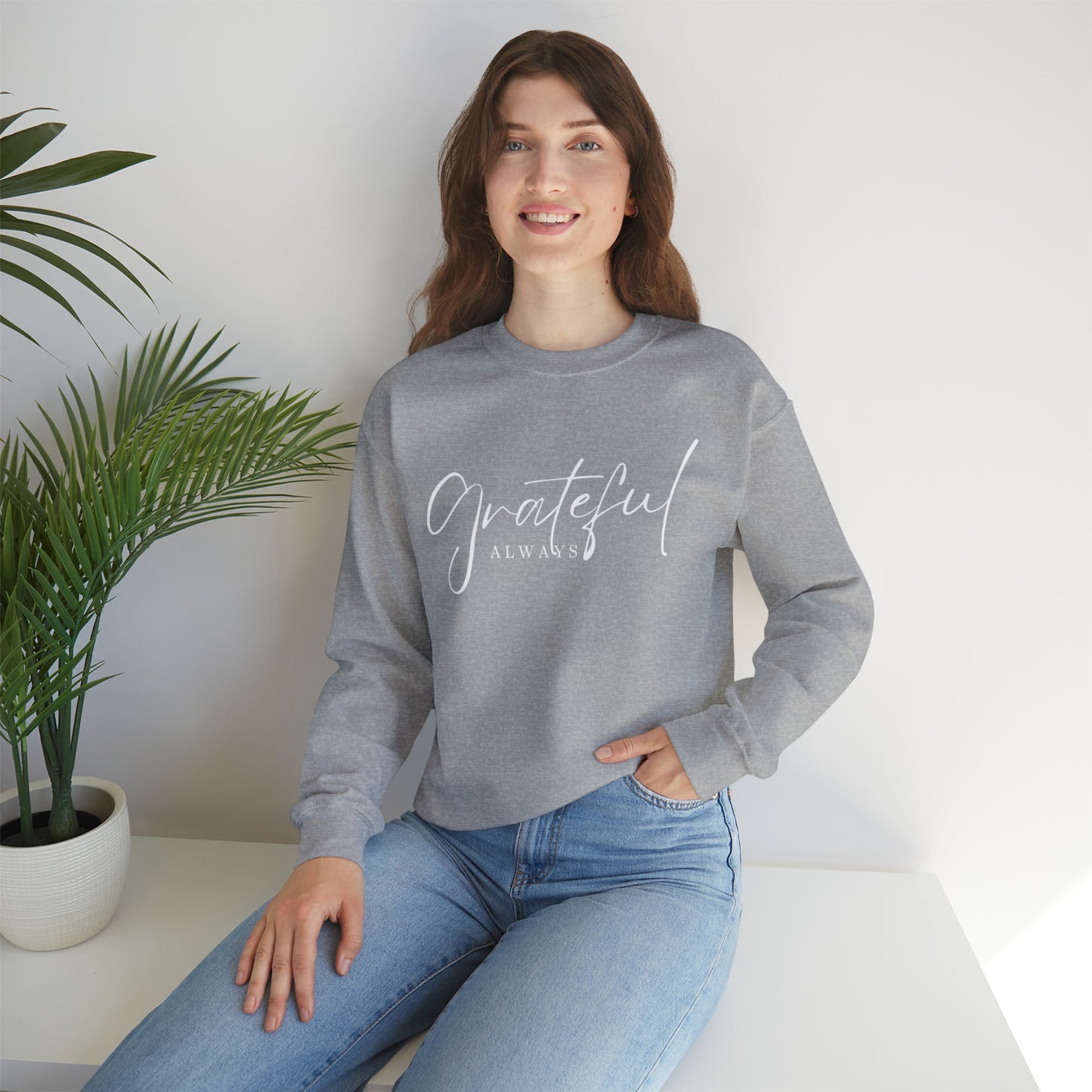 GRATEFUL ALWAYS Unisex Heavy Blend™ Crewneck Sweatshirt