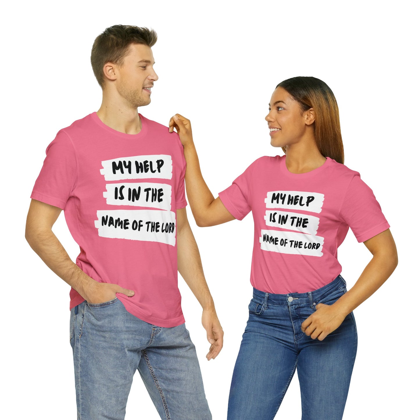 MY HELP IS IN THE NAME OF THE LORD Unisex Jersey Short Sleeve Tee