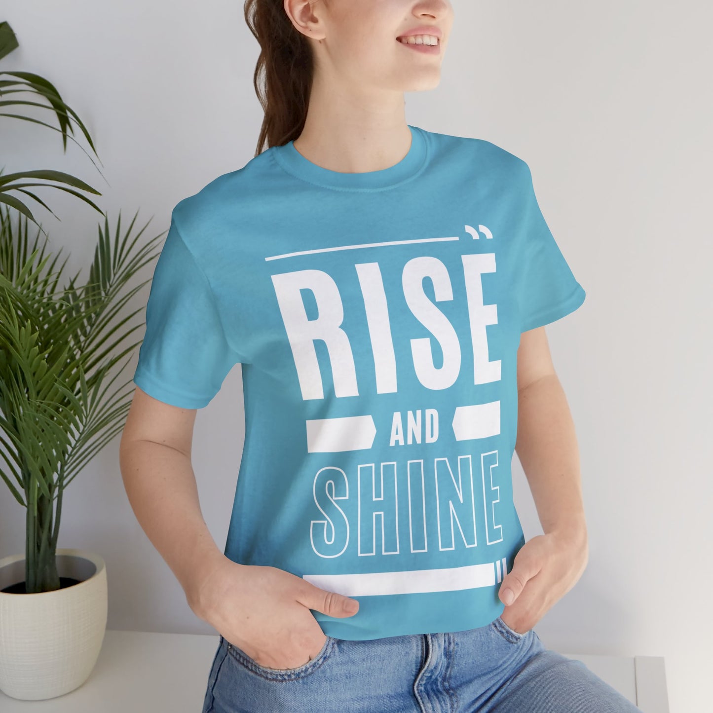 RISE AND SHINE Unisex Jersey Short Sleeve Tee