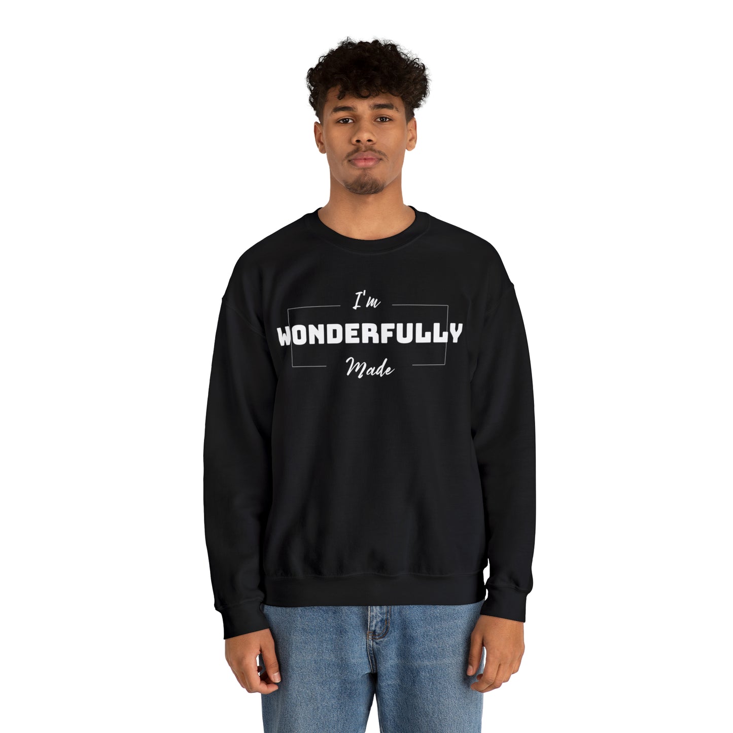 I'M WONDERFULLY MADE Unisex Heavy Blend™ Crewneck Sweatshirt