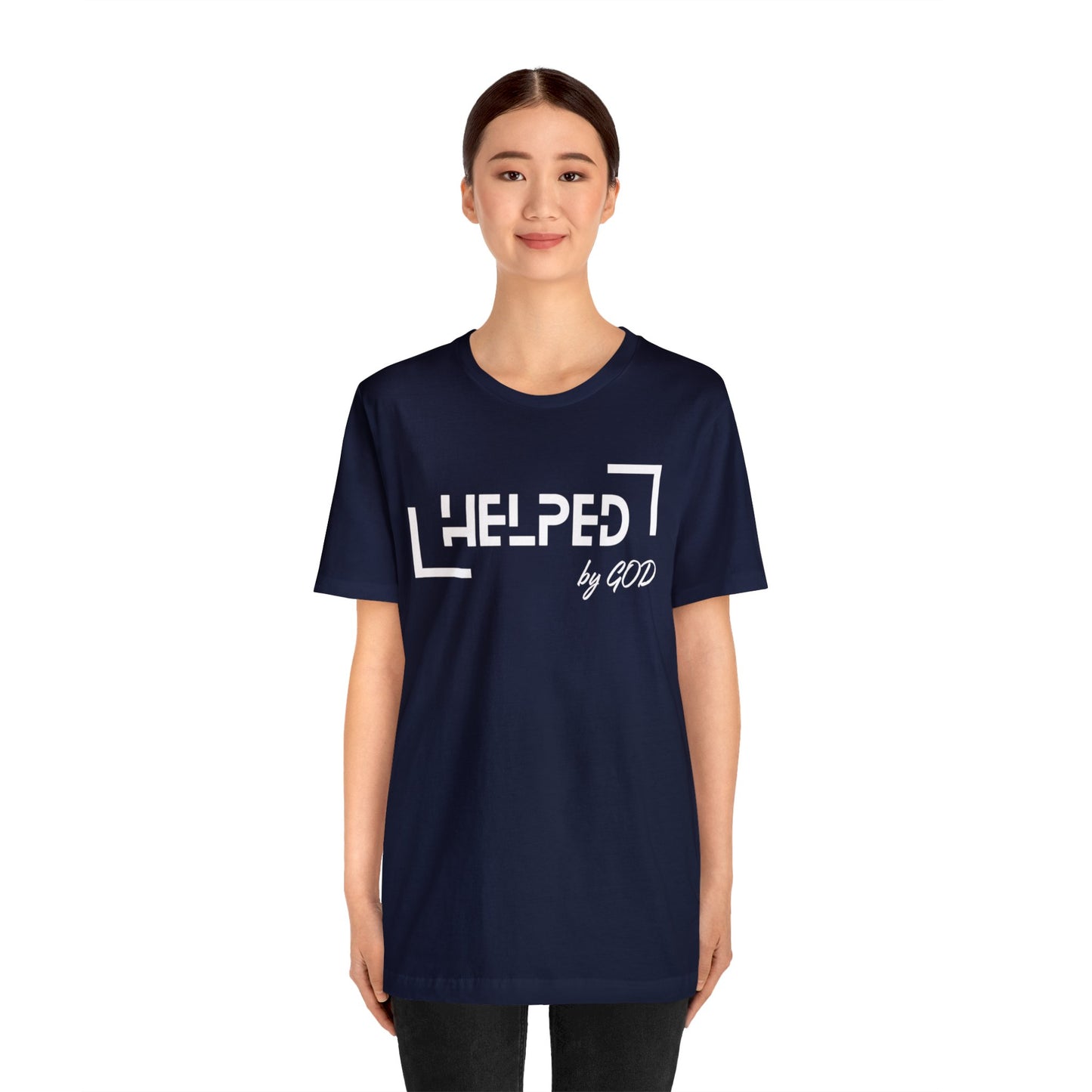 HELPED BY GOD Unisex Jersey Short Sleeve Tee