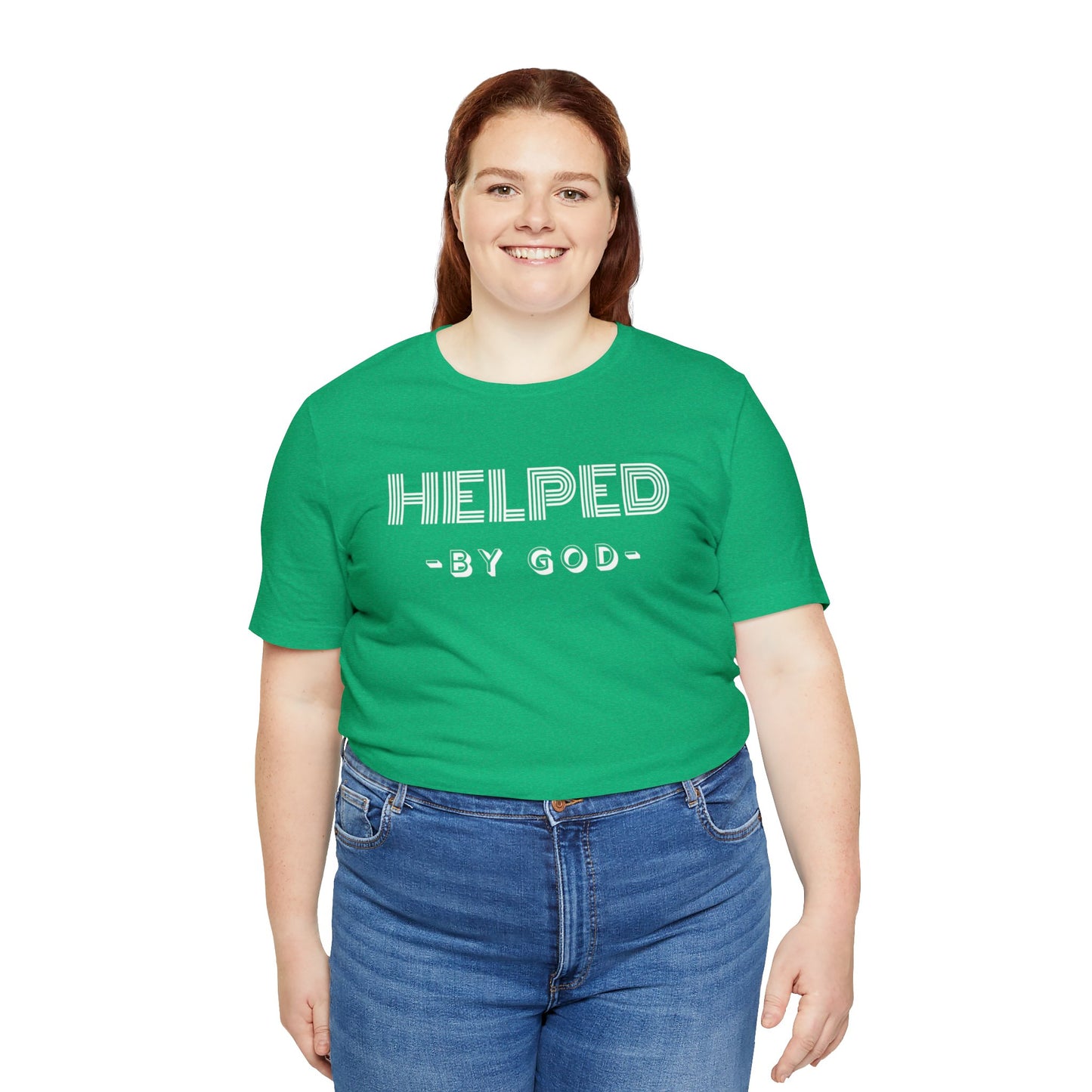 HELPED BY GOD Unisex Jersey Short Sleeve Tee