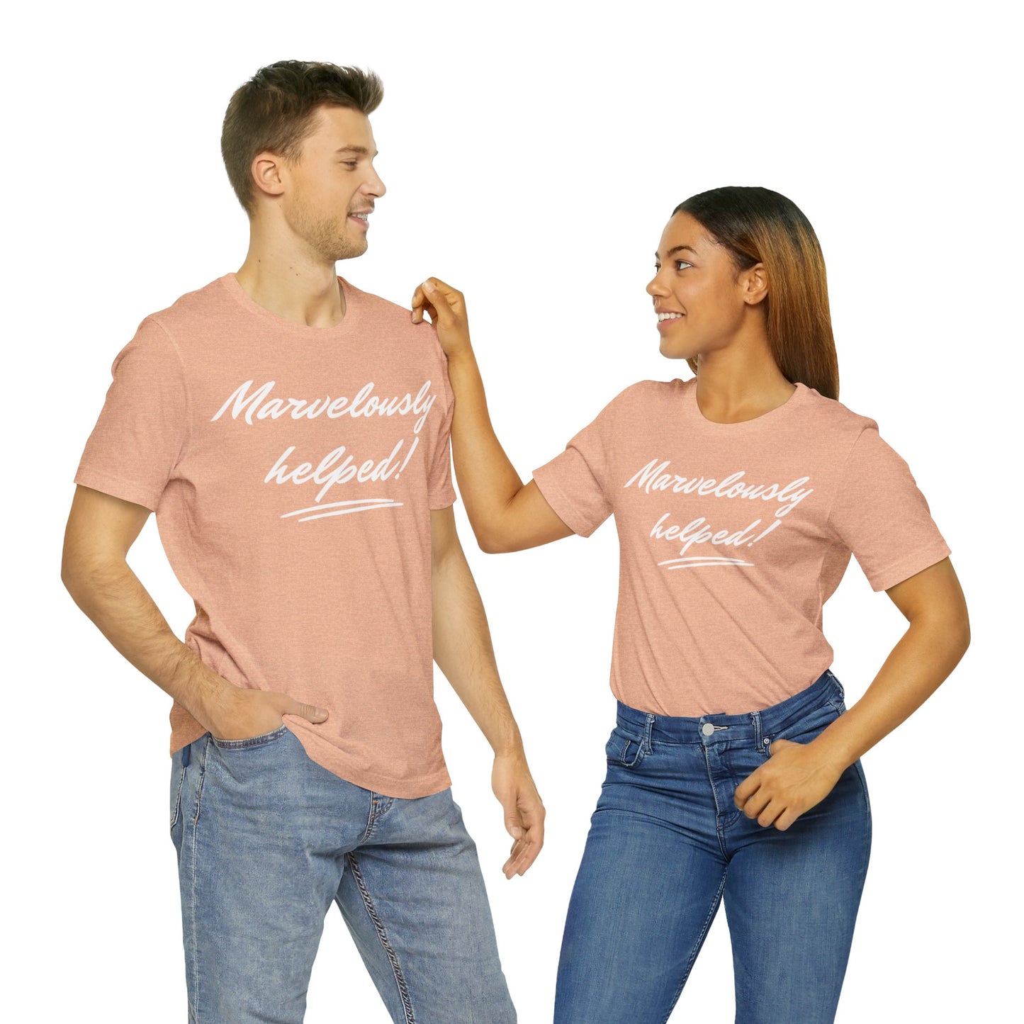 MARVELOUSLY HELPED Unisex Jersey Short Sleeve Tee