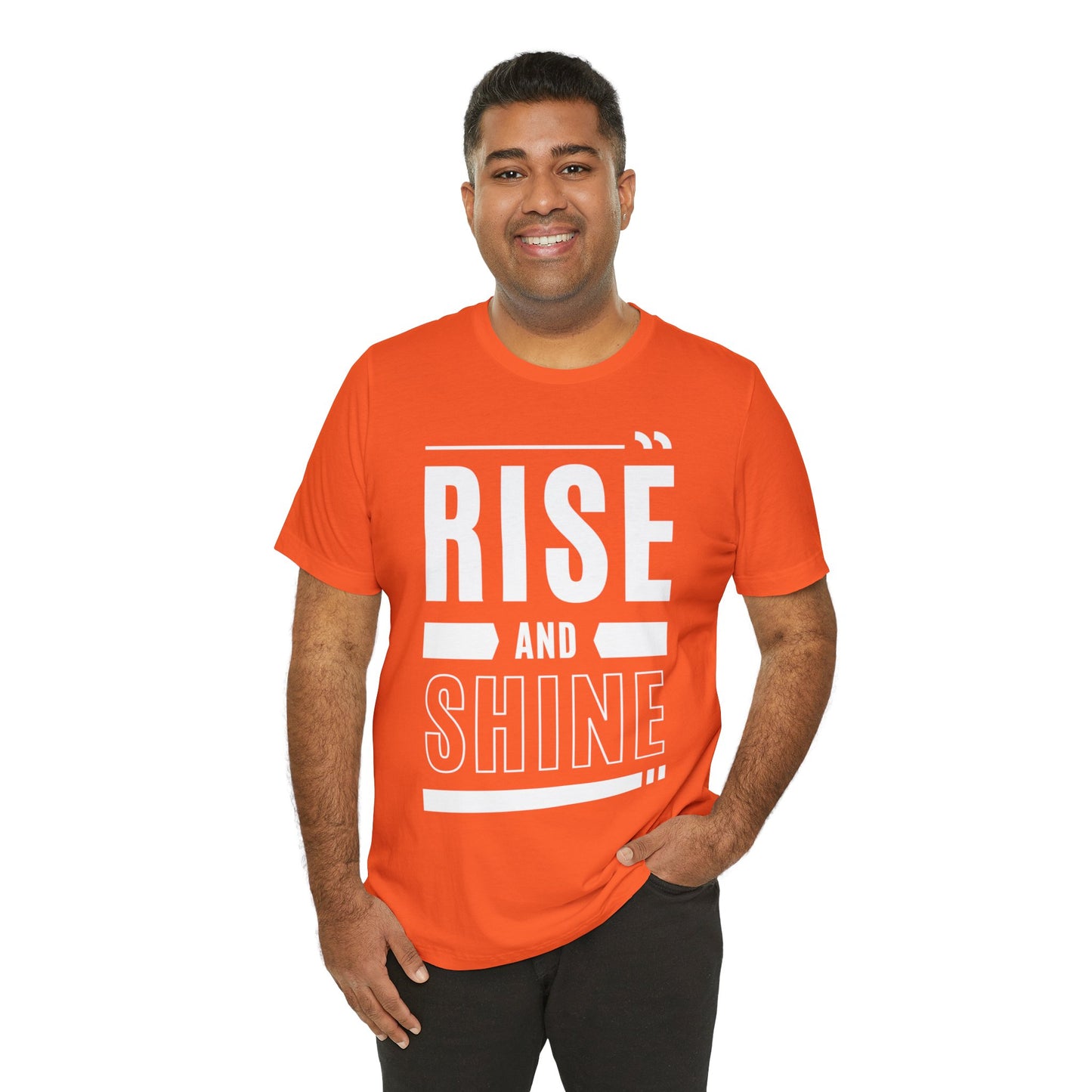 RISE AND SHINE Unisex Jersey Short Sleeve Tee