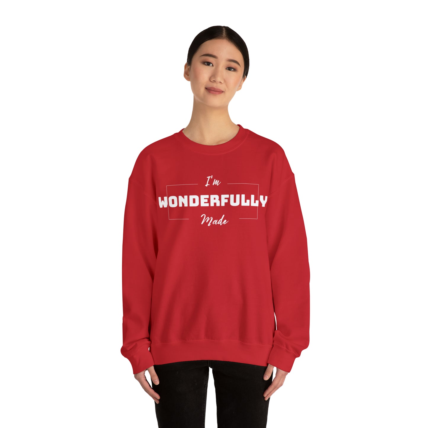 I'M WONDERFULLY MADE Unisex Heavy Blend™ Crewneck Sweatshirt