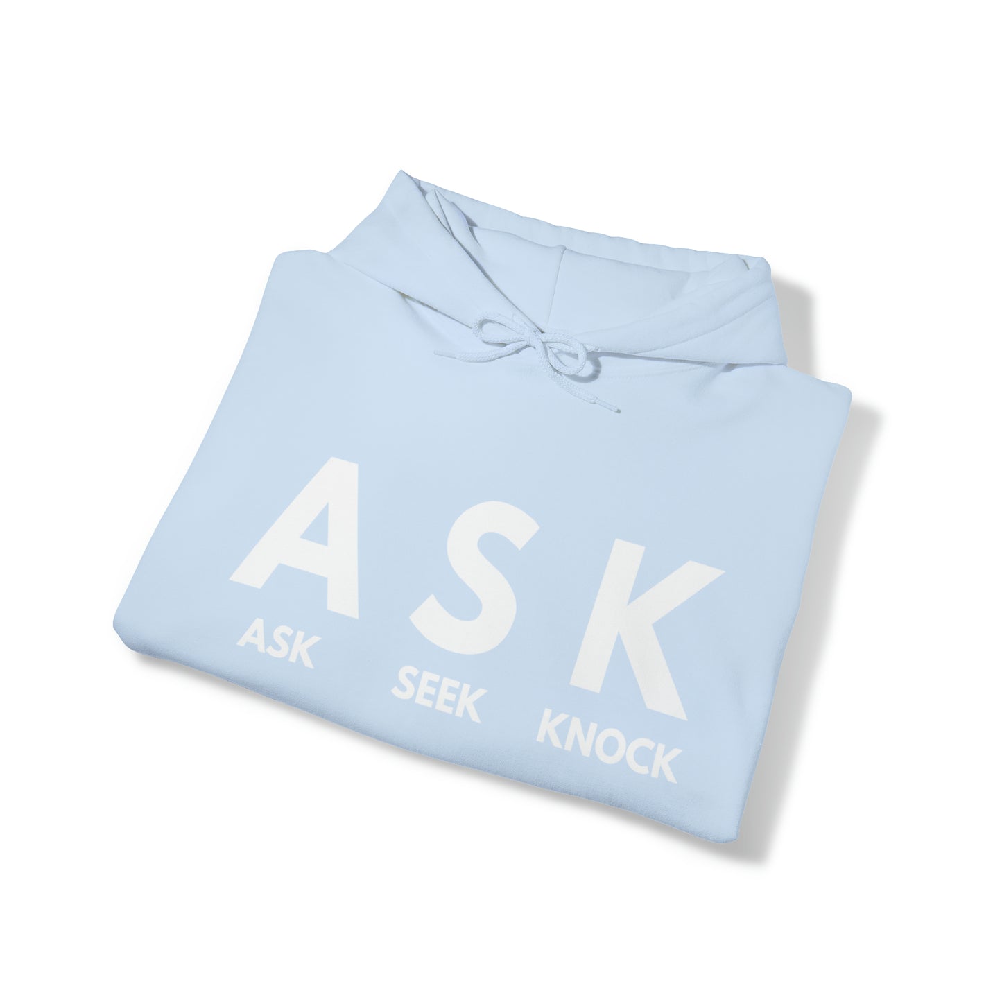 ASK SEEK KNOCK Unisex Heavy Blend™ Hooded Sweatshirt