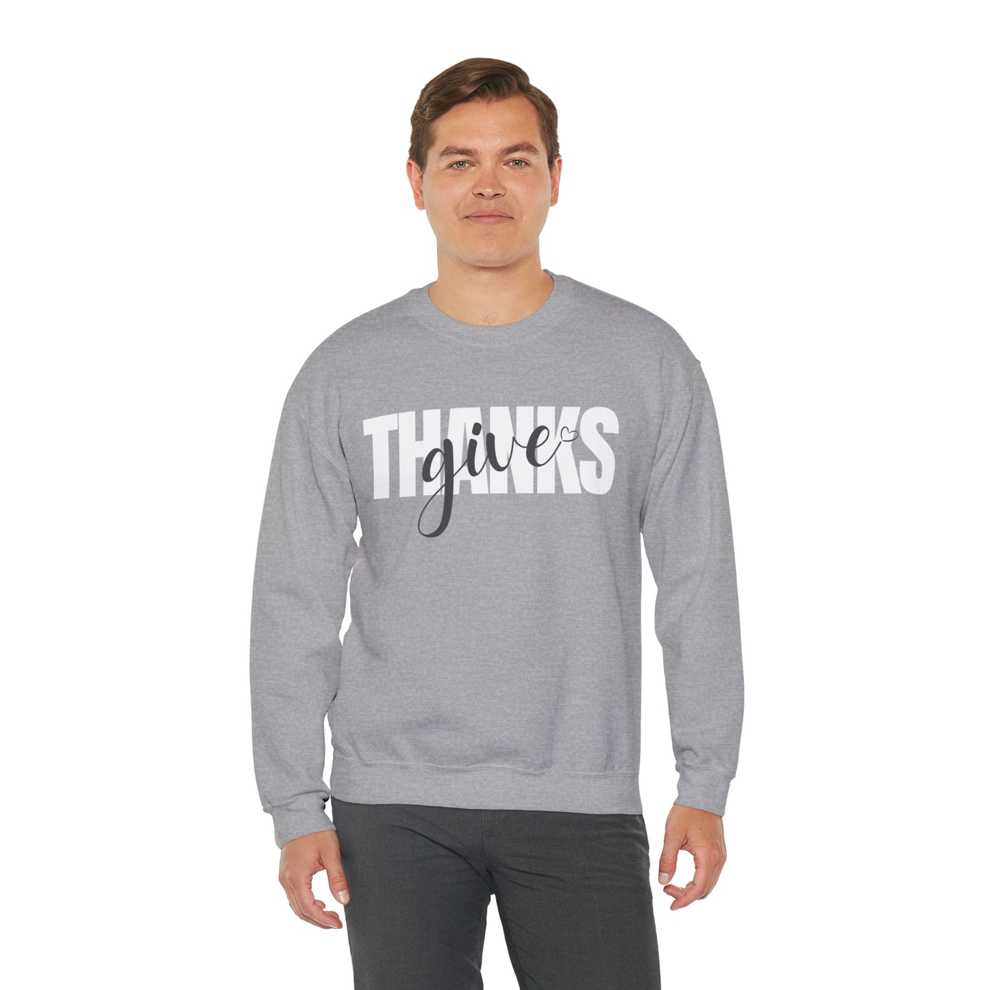 GIVE THANKS Unisex Heavy Blend™ Crewneck Sweatshirt