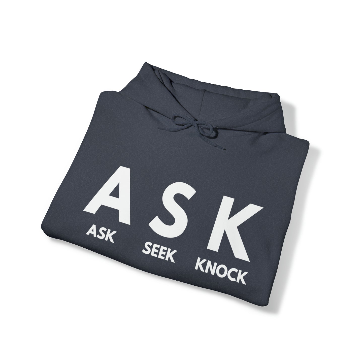 ASK SEEK KNOCK Unisex Heavy Blend™ Hooded Sweatshirt