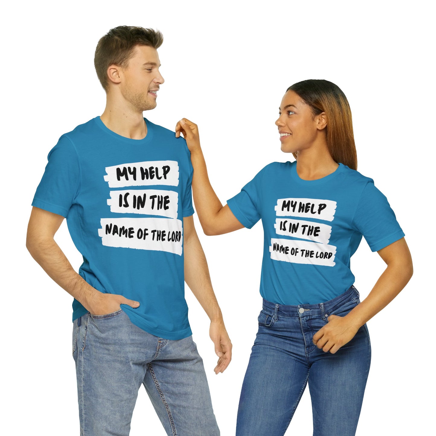 MY HELP IS IN THE NAME OF THE LORD Unisex Jersey Short Sleeve Tee