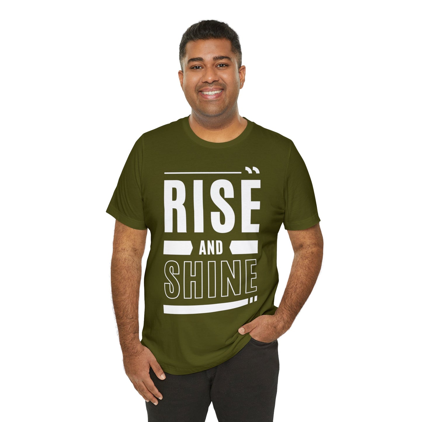 RISE AND SHINE Unisex Jersey Short Sleeve Tee