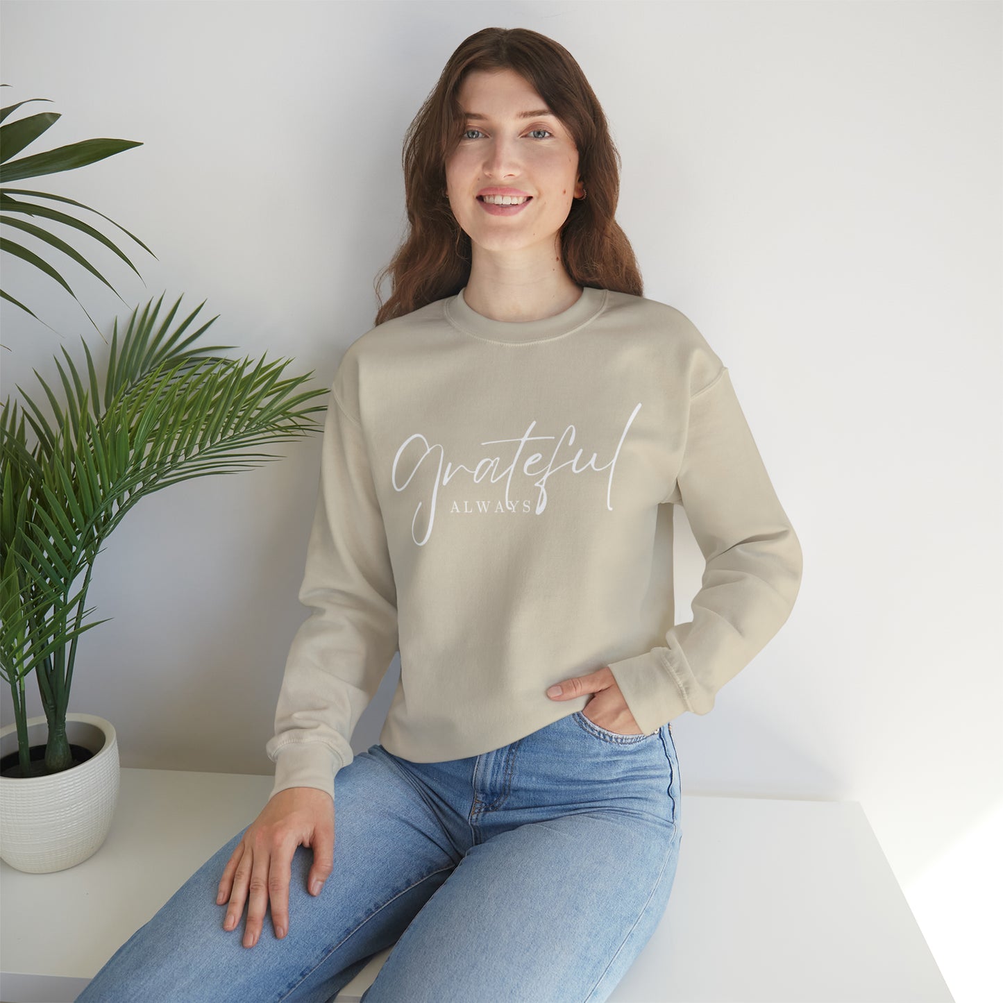 GRATEFUL ALWAYS Unisex Heavy Blend™ Crewneck Sweatshirt