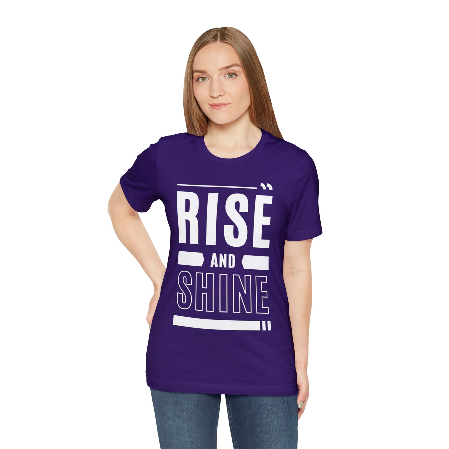 RISE AND SHINE Unisex Jersey Short Sleeve Tee