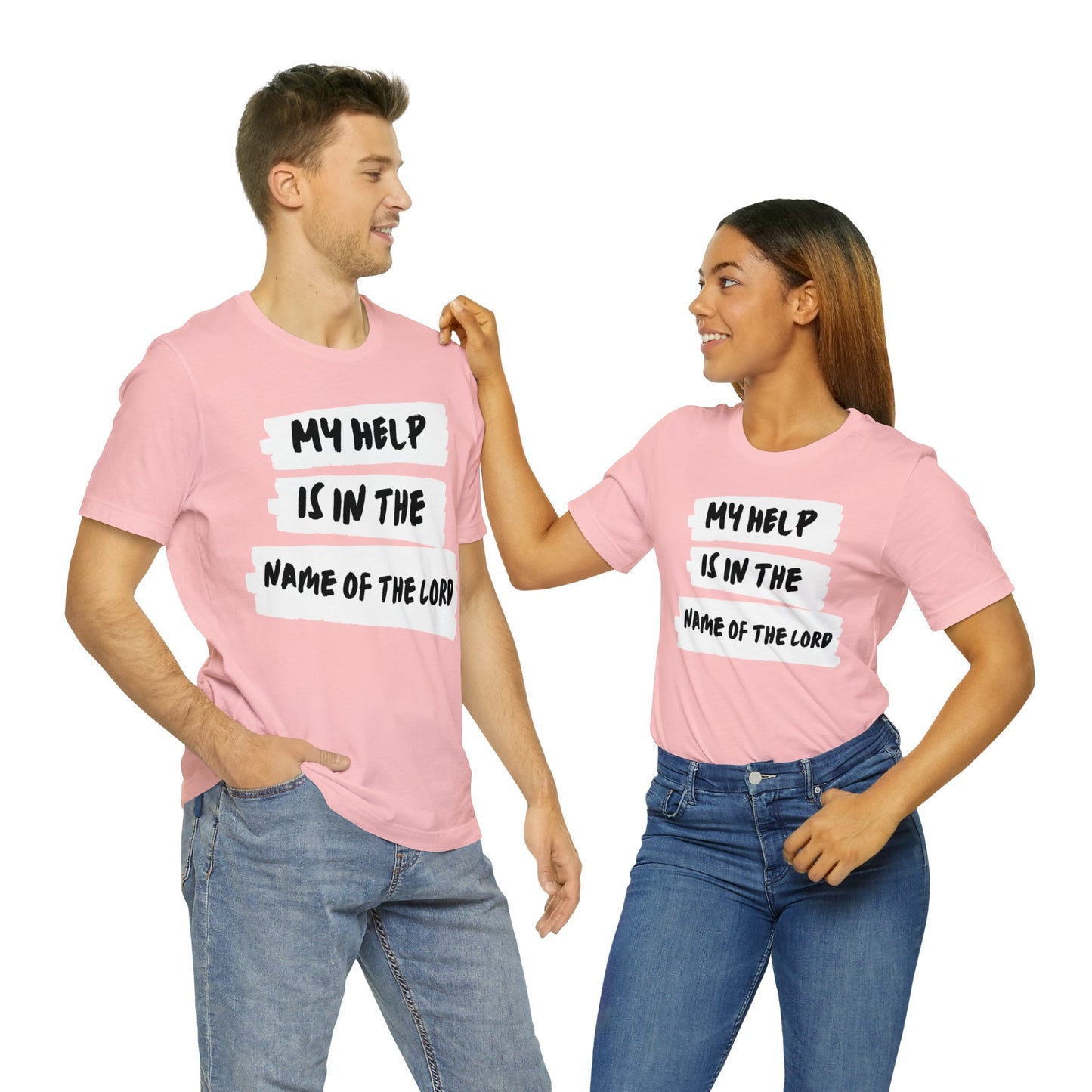 MY HELP IS IN THE NAME OF THE LORD Unisex Jersey Short Sleeve Tee