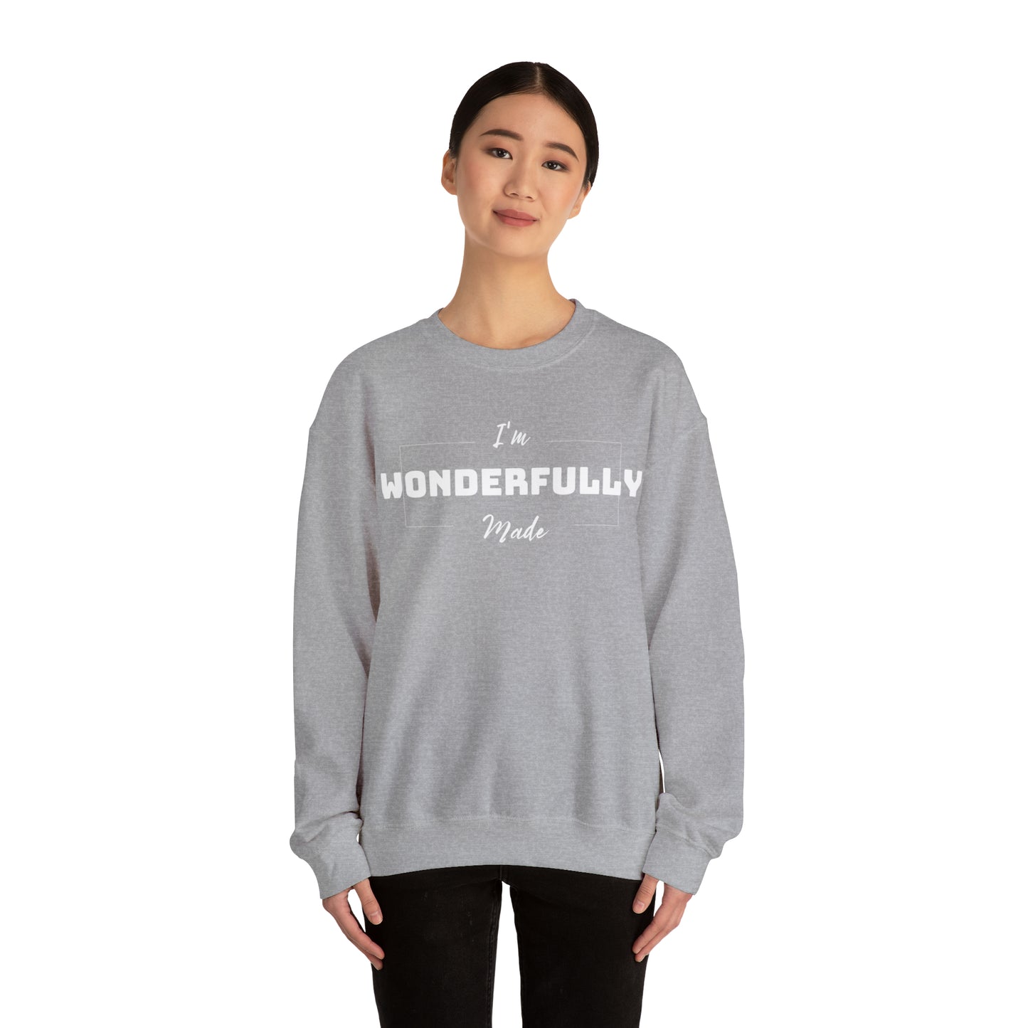 I'M WONDERFULLY MADE Unisex Heavy Blend™ Crewneck Sweatshirt