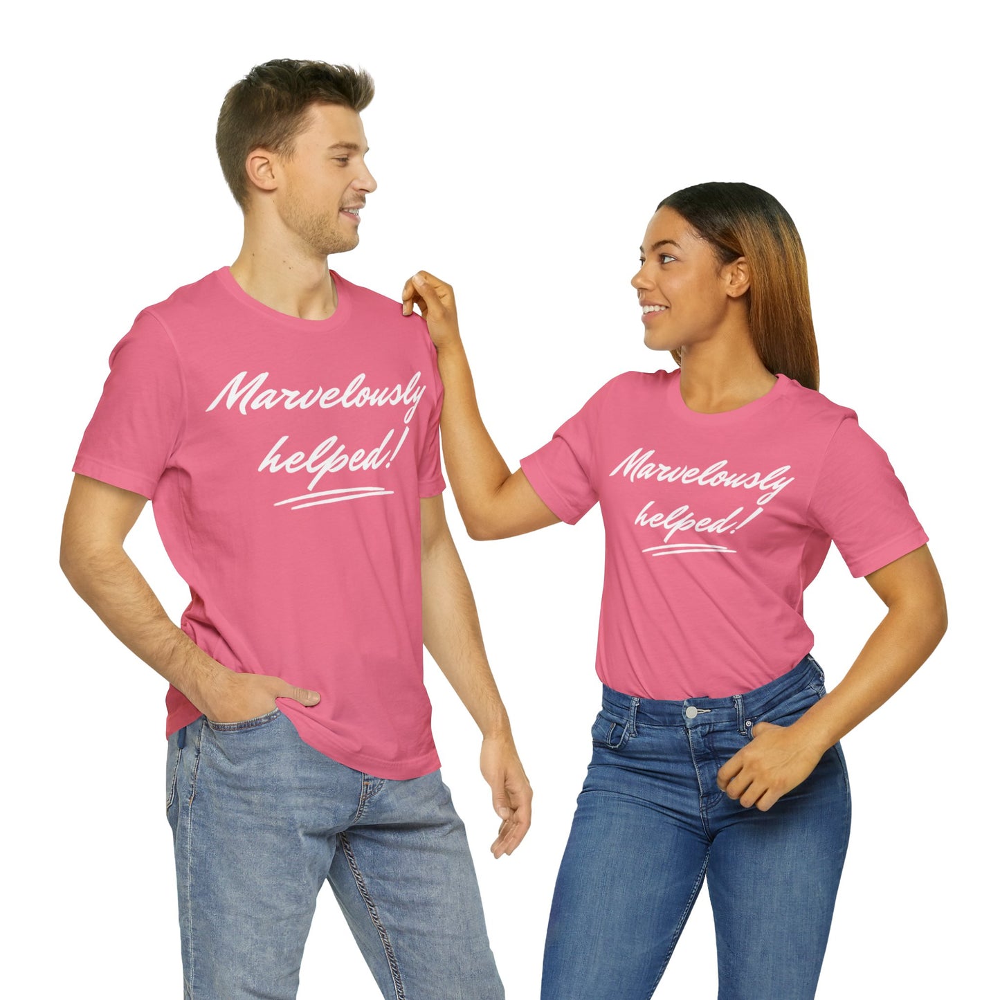 MARVELOUSLY HELPED Unisex Jersey Short Sleeve Tee