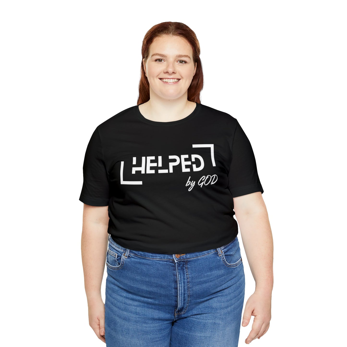 HELPED BY GOD Unisex Jersey Short Sleeve Tee