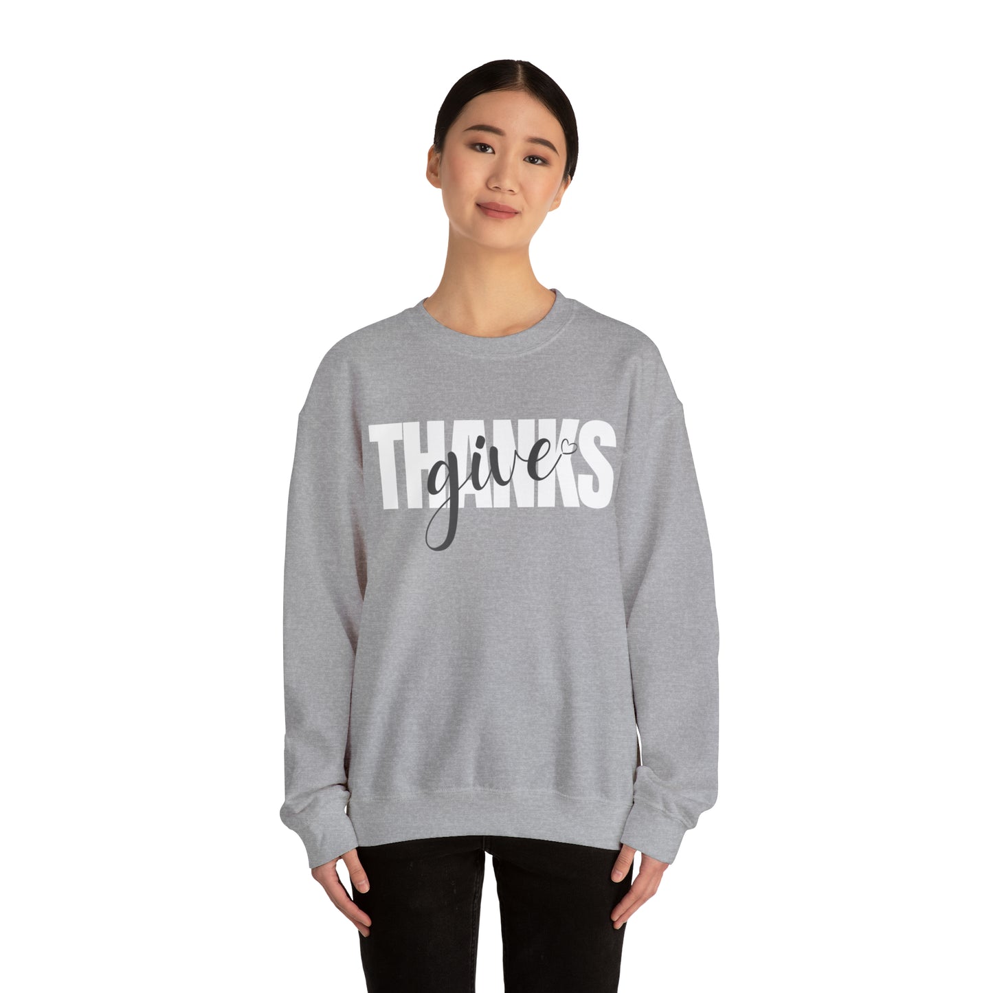 GIVE THANKS Unisex Heavy Blend™ Crewneck Sweatshirt