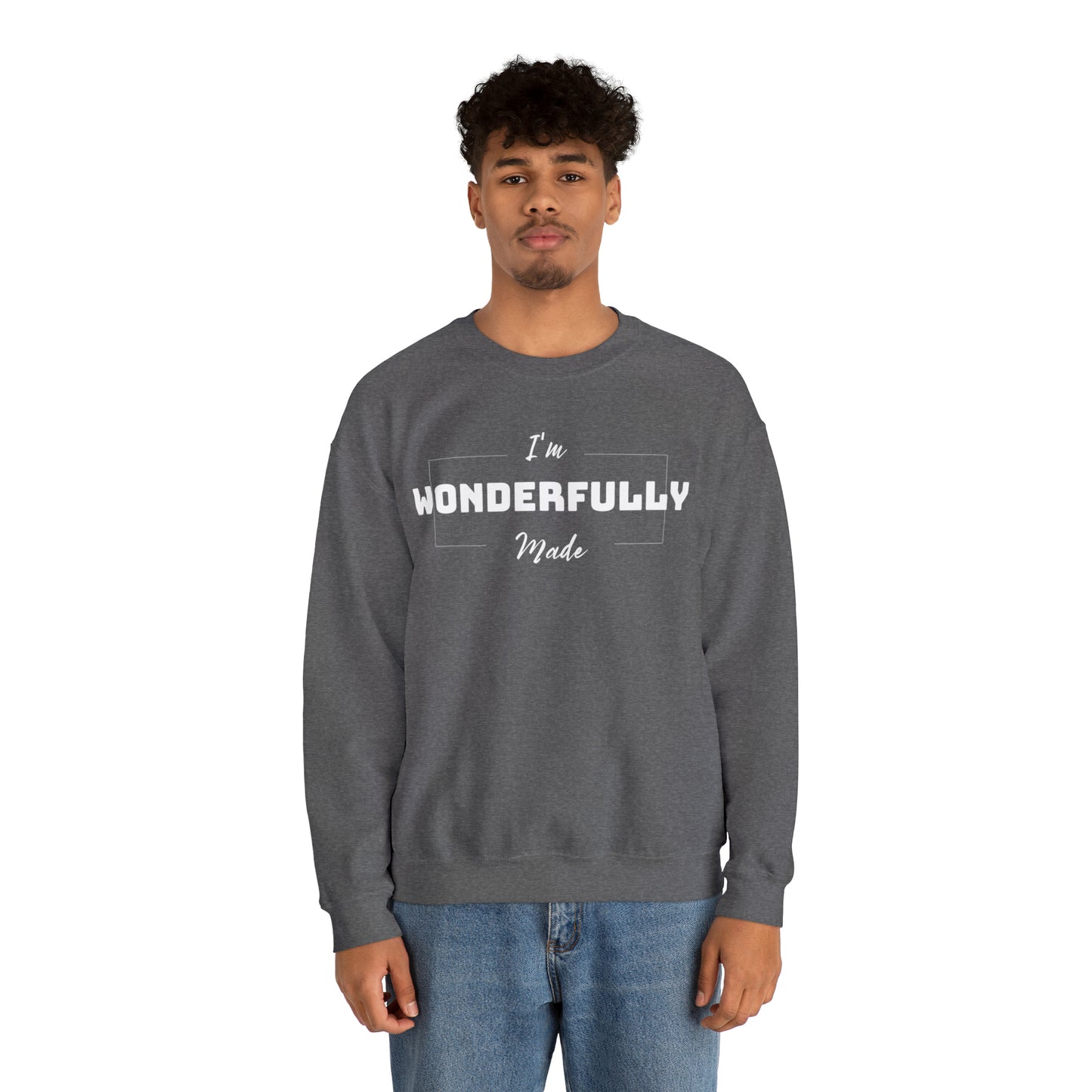 I'M WONDERFULLY MADE Unisex Heavy Blend™ Crewneck Sweatshirt