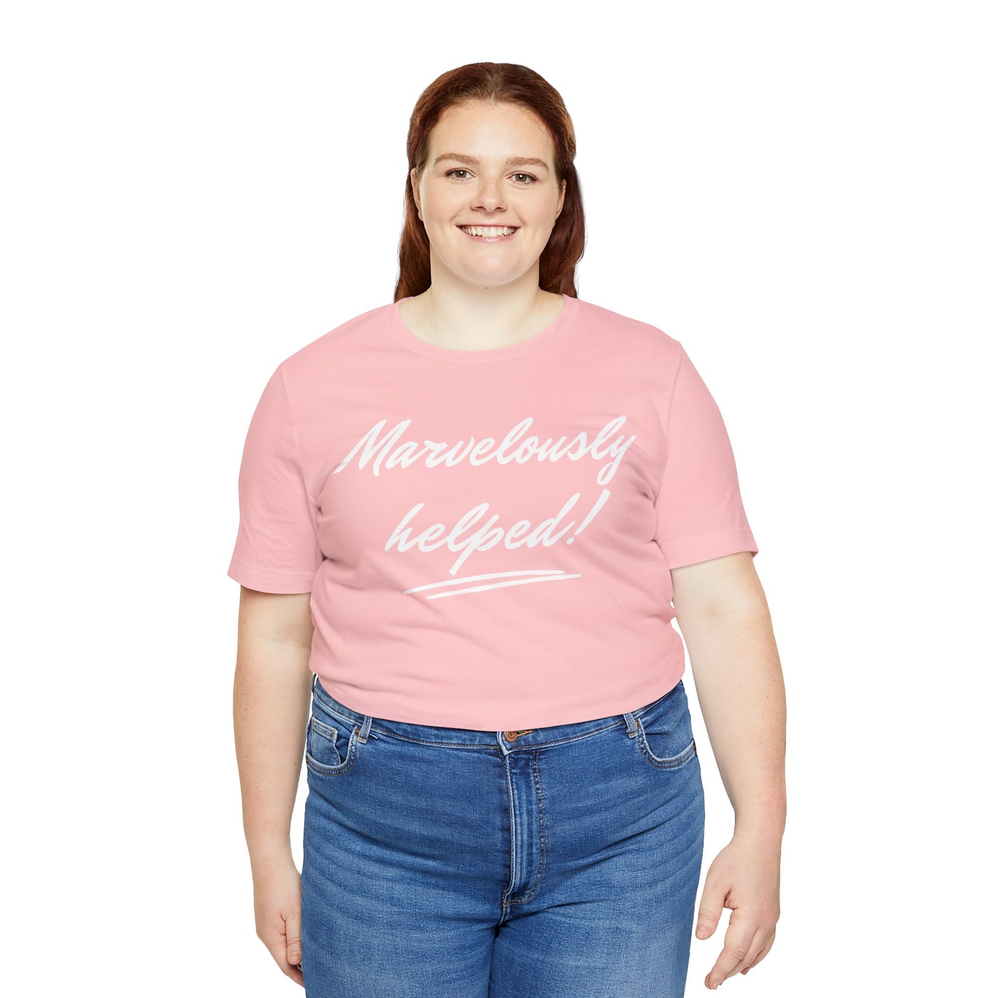 MARVELOUSLY HELPED Unisex Jersey Short Sleeve Tee