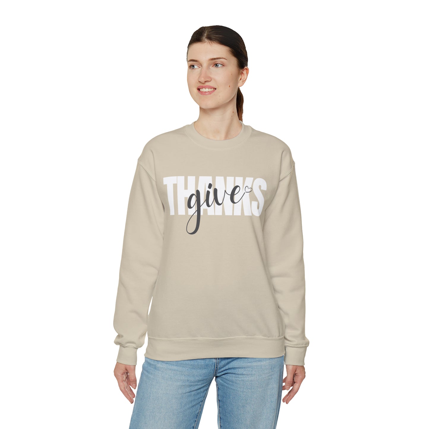 GIVE THANKS Unisex Heavy Blend™ Crewneck Sweatshirt