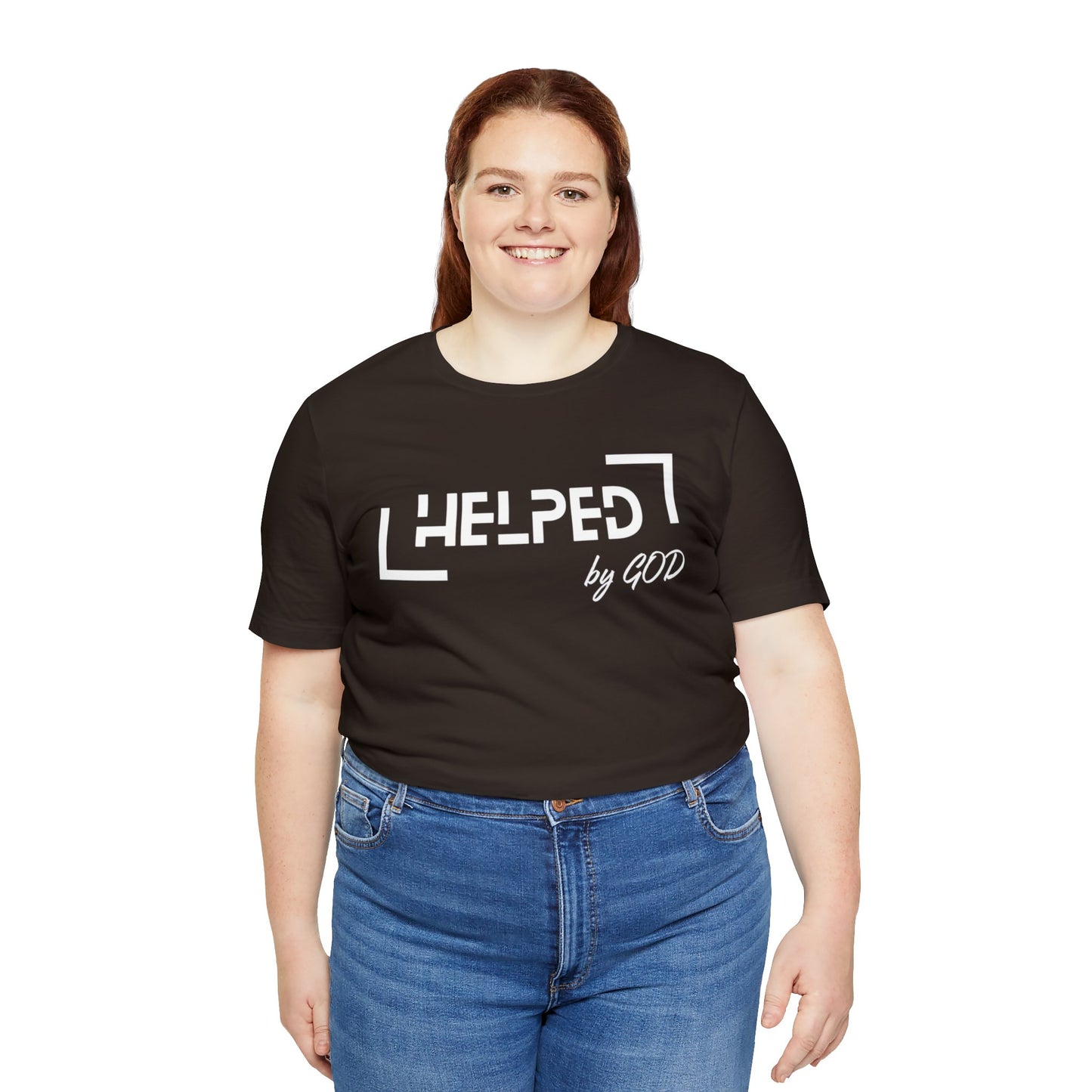 HELPED BY GOD Unisex Jersey Short Sleeve Tee