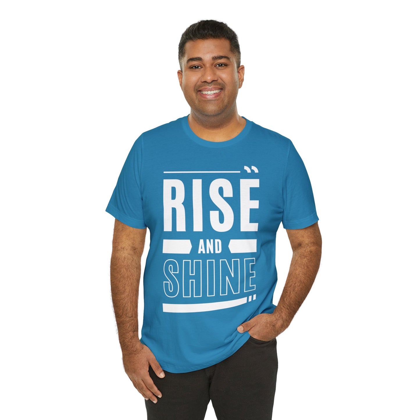 RISE AND SHINE Unisex Jersey Short Sleeve Tee