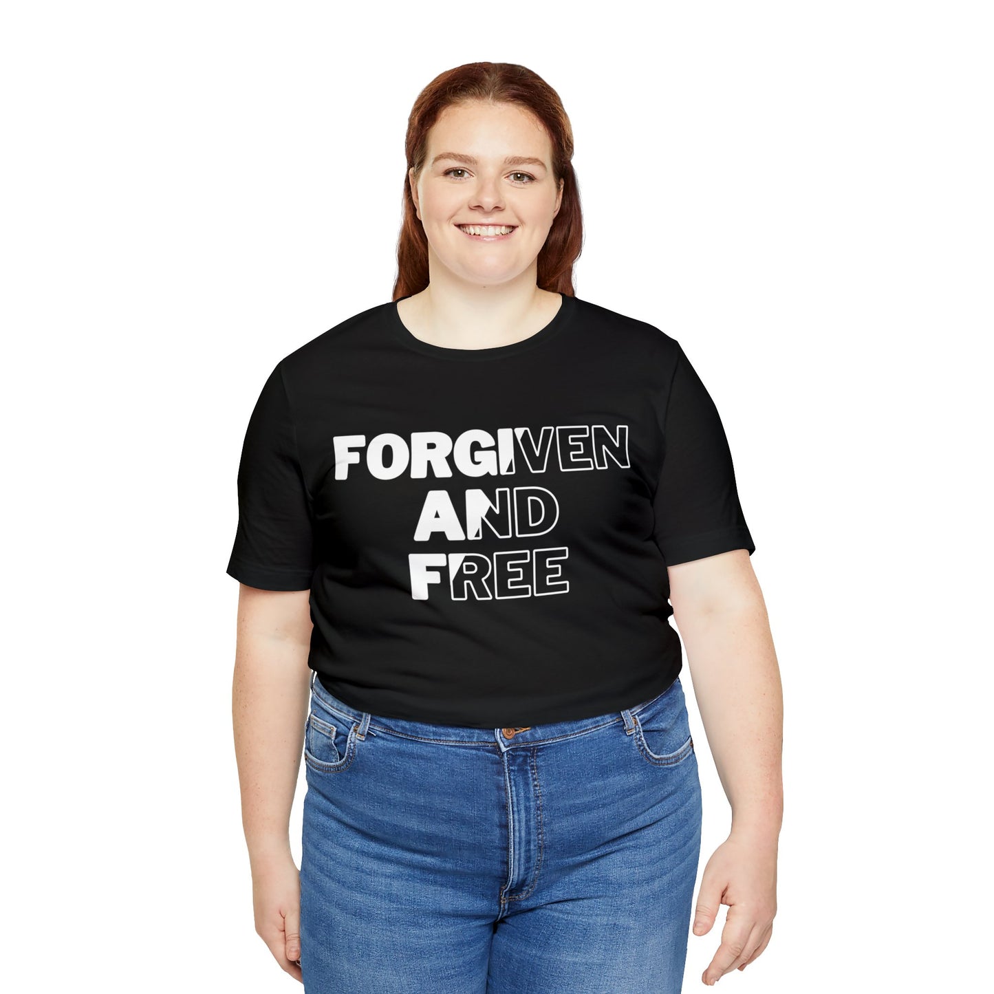 FORGIVEN AND FREE Unisex Jersey Short Sleeve Tee