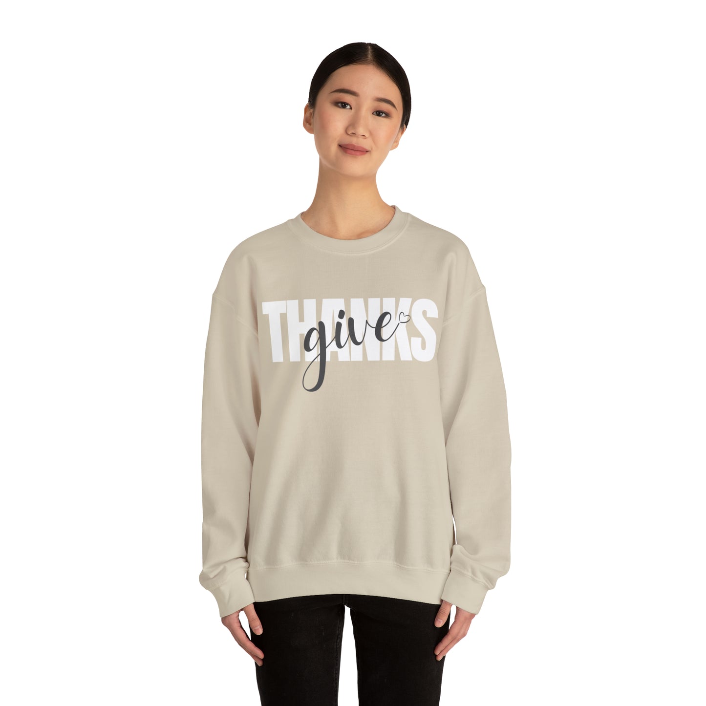 GIVE THANKS Unisex Heavy Blend™ Crewneck Sweatshirt