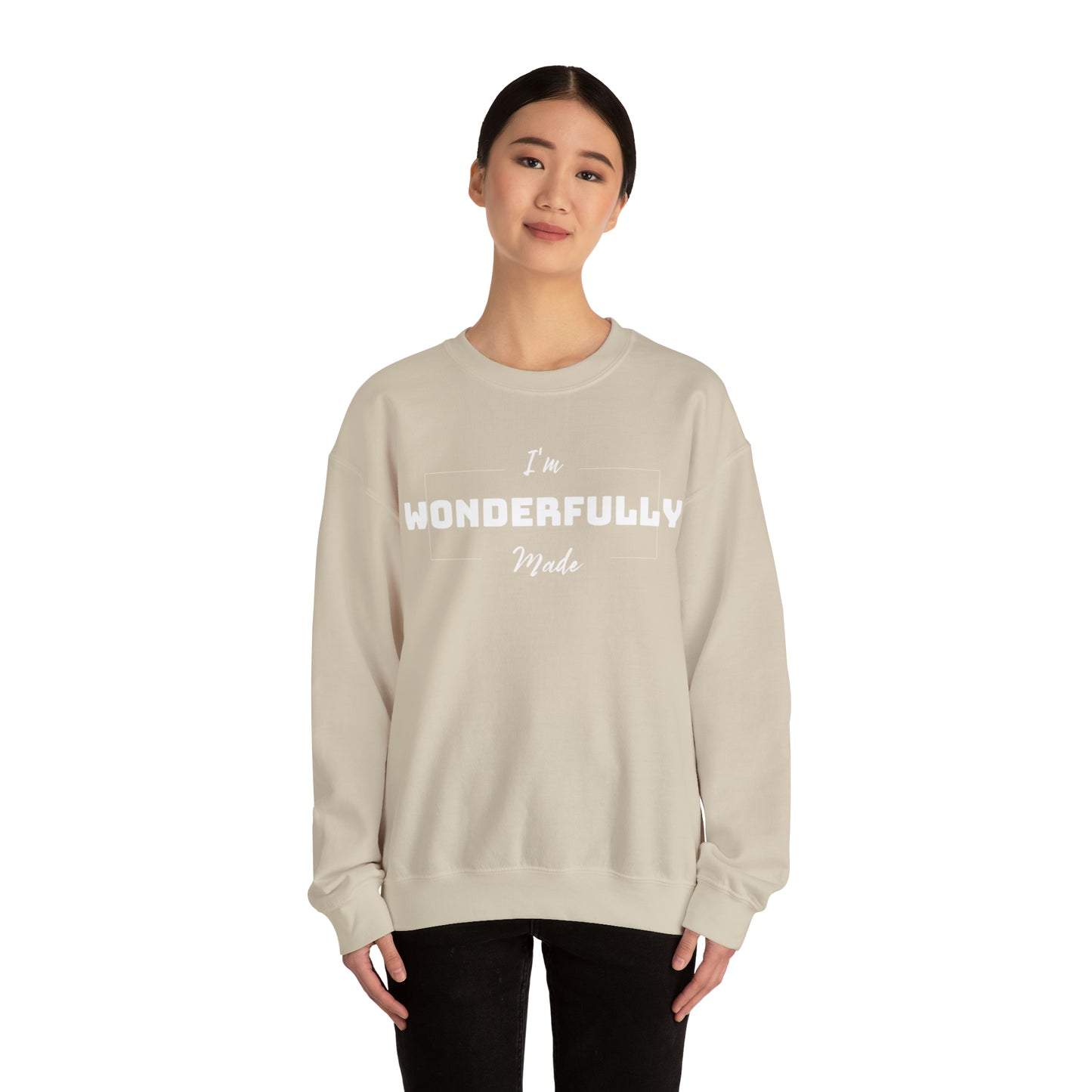 I'M WONDERFULLY MADE Unisex Heavy Blend™ Crewneck Sweatshirt