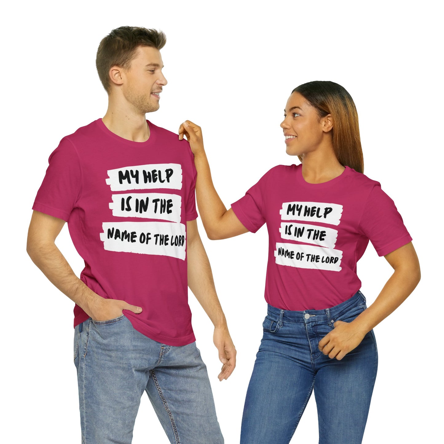 MY HELP IS IN THE NAME OF THE LORD Unisex Jersey Short Sleeve Tee