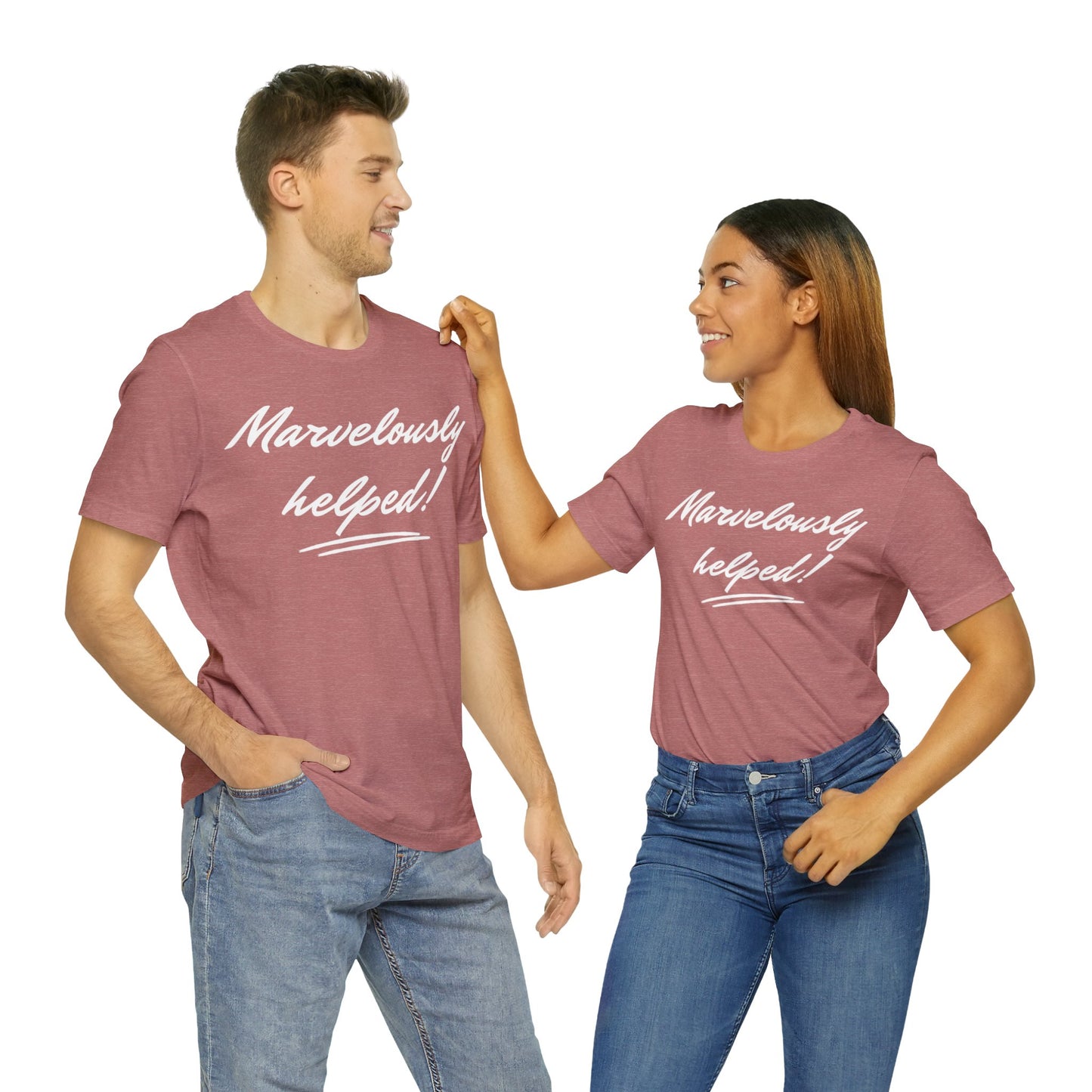 MARVELOUSLY HELPED Unisex Jersey Short Sleeve Tee