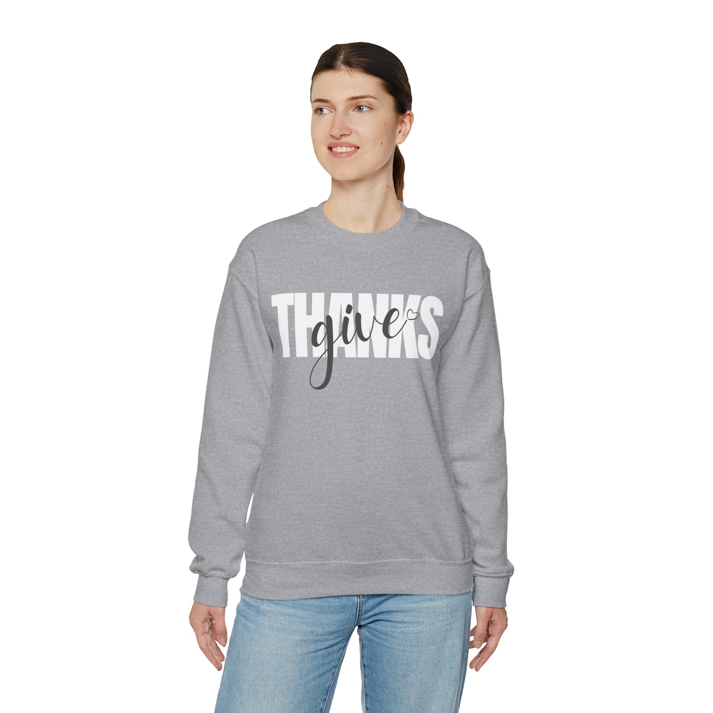 GIVE THANKS Unisex Heavy Blend™ Crewneck Sweatshirt