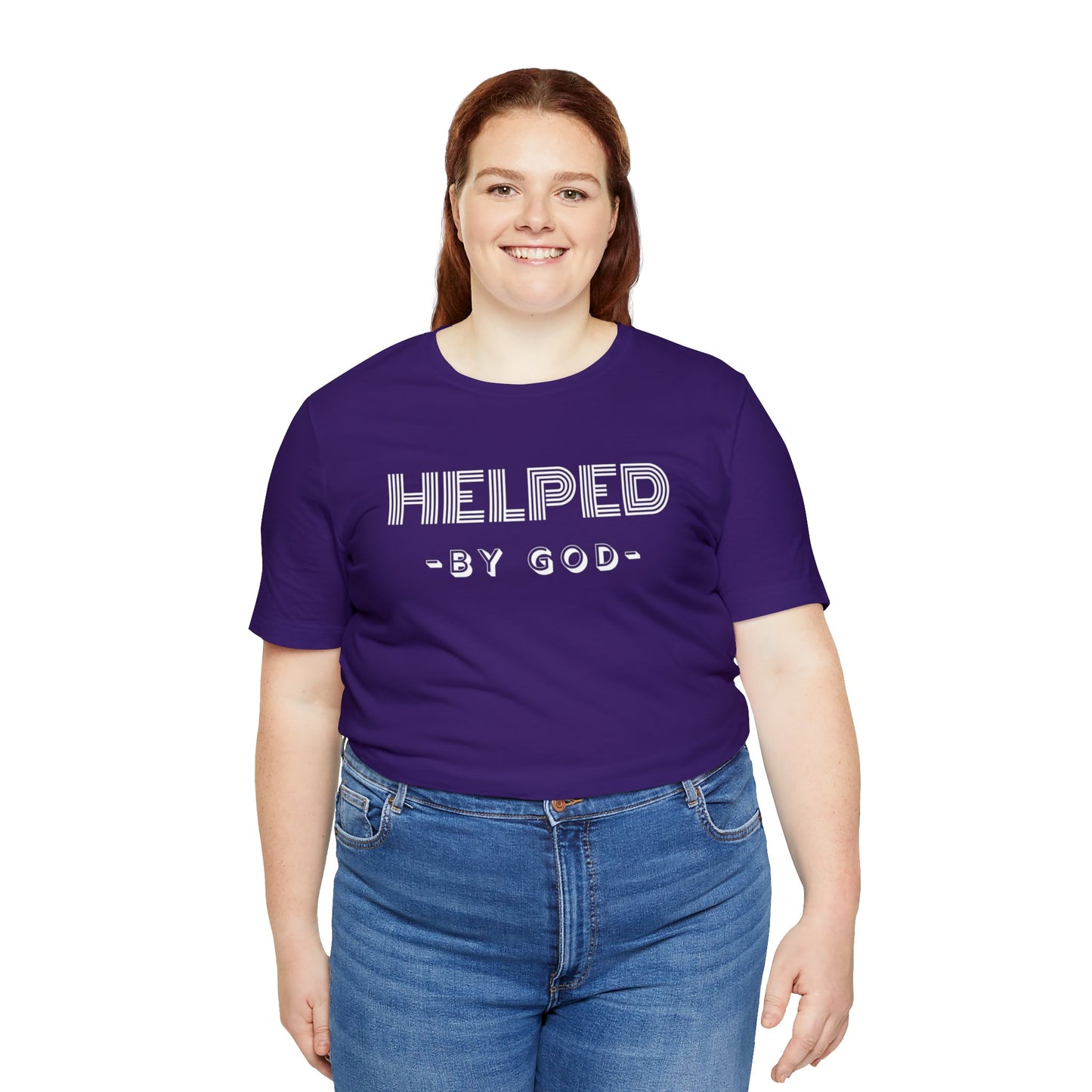 HELPED BY GOD Unisex Jersey Short Sleeve Tee