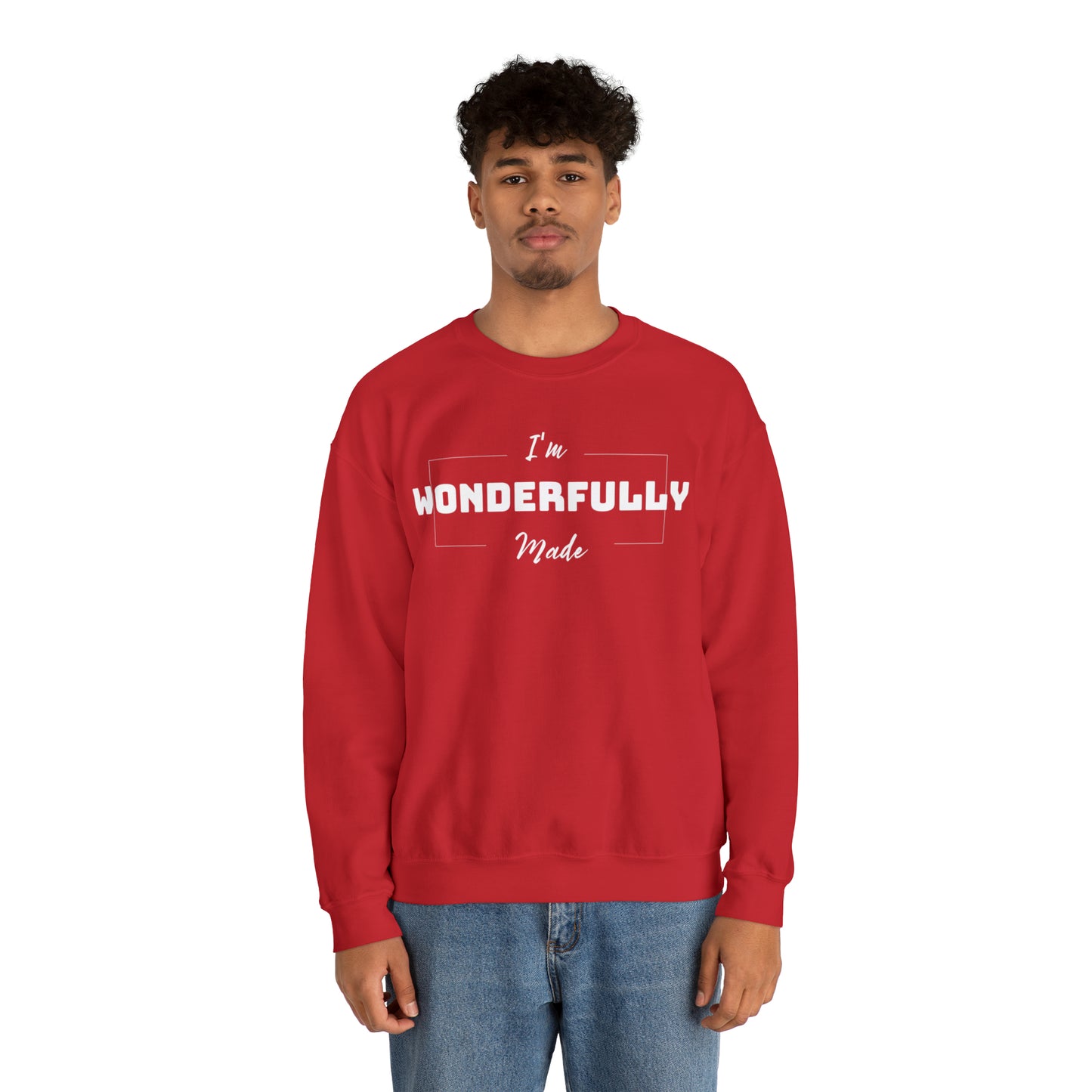 I'M WONDERFULLY MADE Unisex Heavy Blend™ Crewneck Sweatshirt