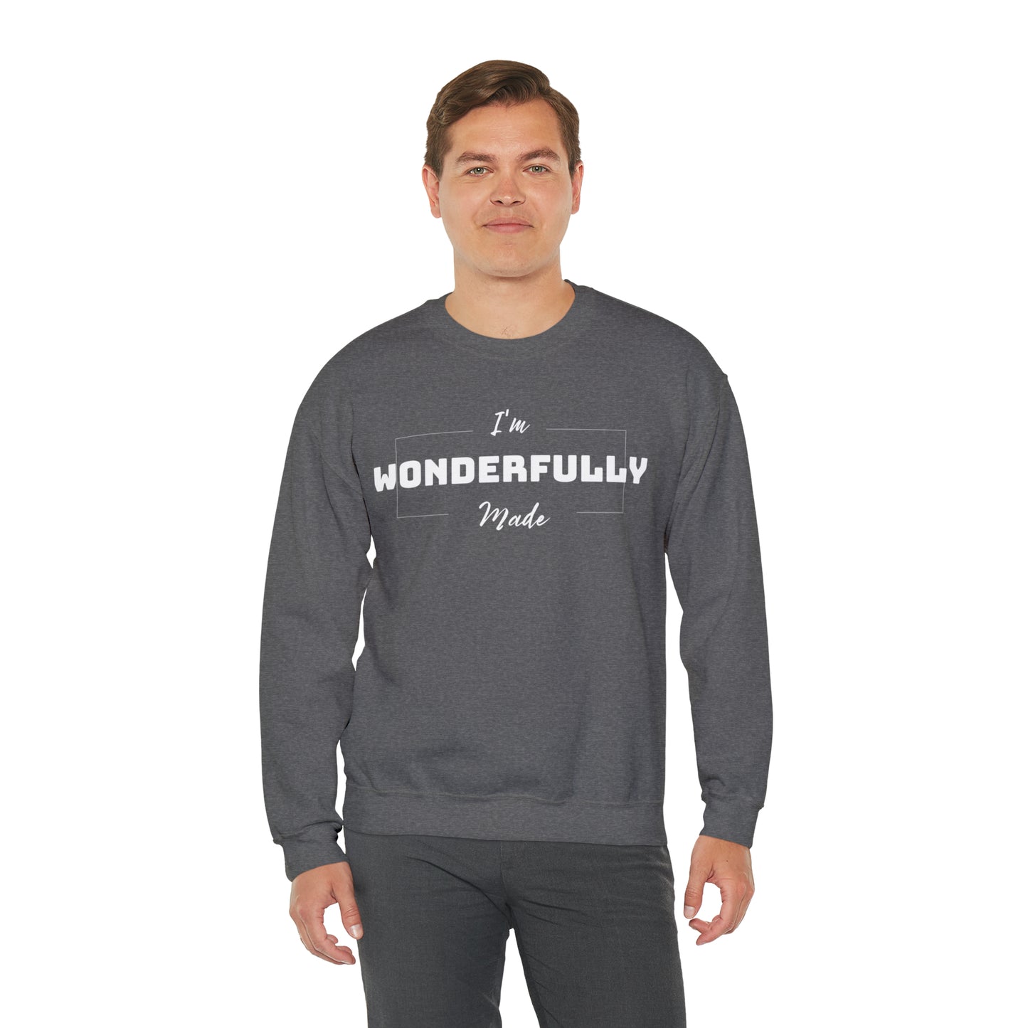 I'M WONDERFULLY MADE Unisex Heavy Blend™ Crewneck Sweatshirt