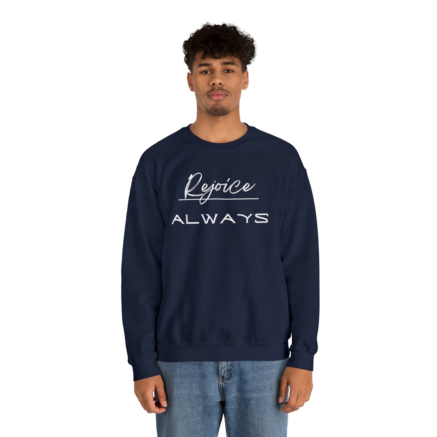 REJOICE ALWAYS Unisex Heavy Blend™ Crewneck Sweatshirt