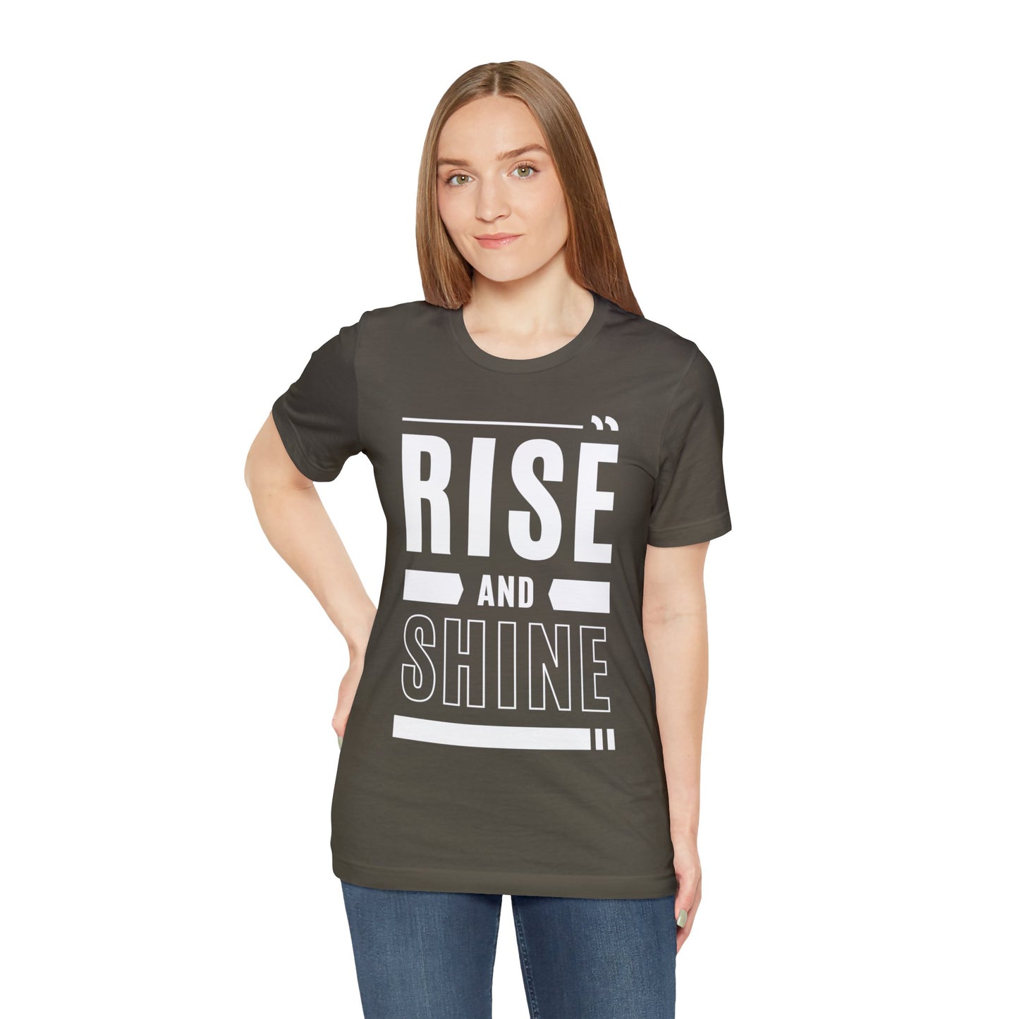 RISE AND SHINE Unisex Jersey Short Sleeve Tee