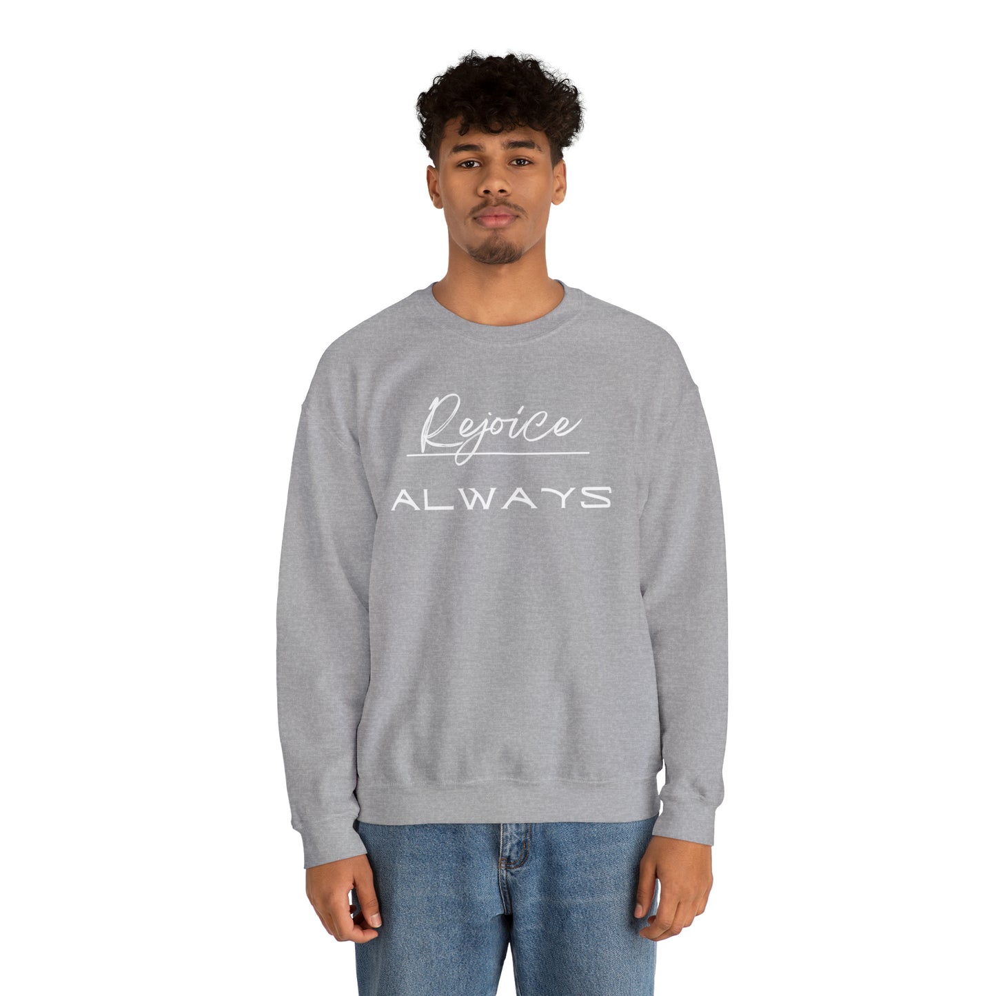 REJOICE ALWAYS Unisex Heavy Blend™ Crewneck Sweatshirt