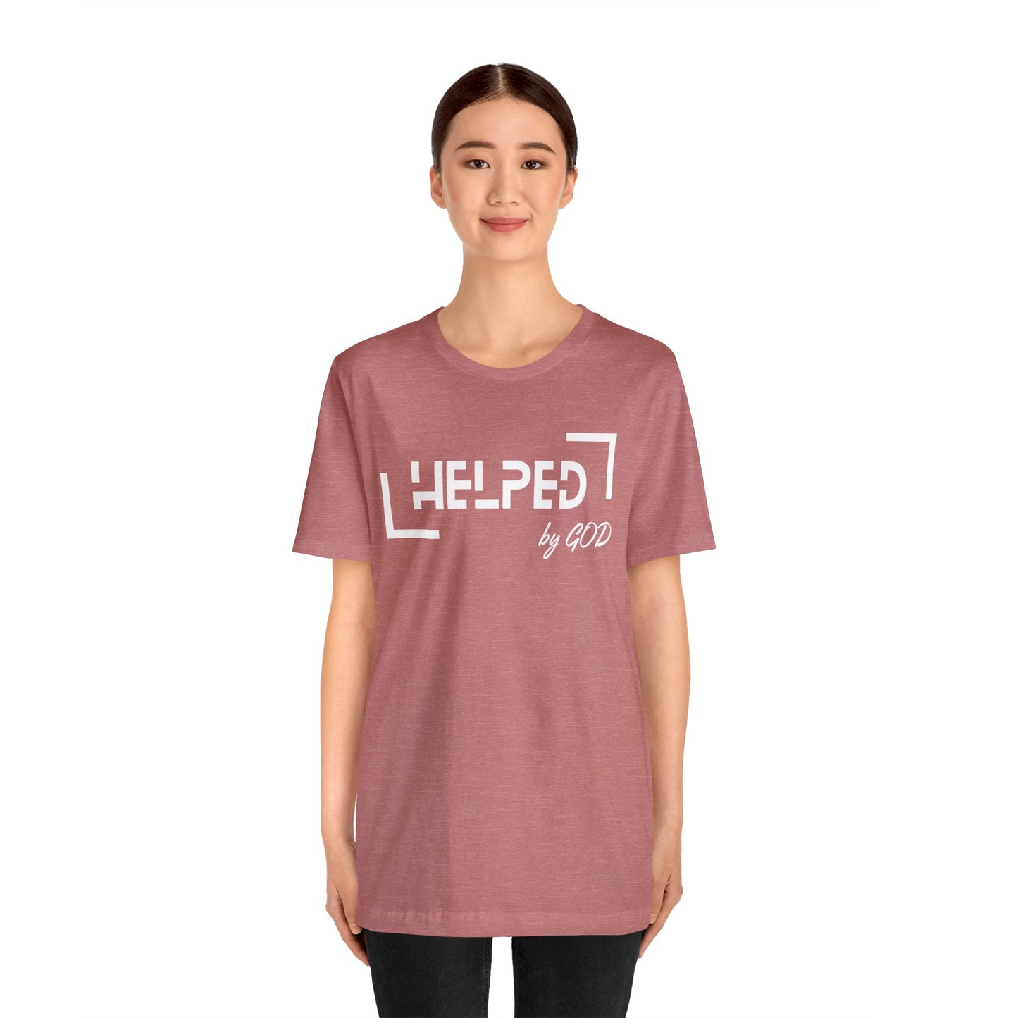 HELPED BY GOD Unisex Jersey Short Sleeve Tee