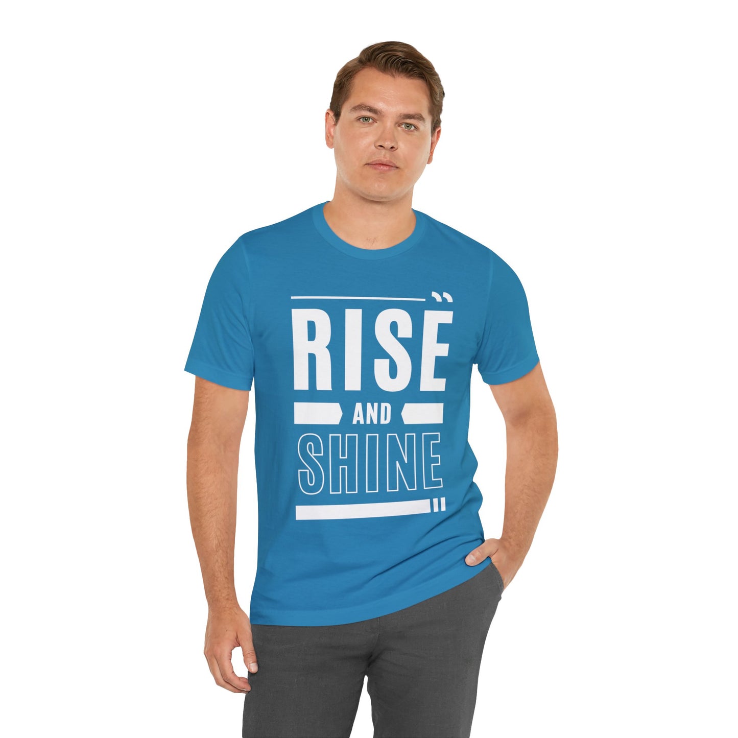 RISE AND SHINE Unisex Jersey Short Sleeve Tee